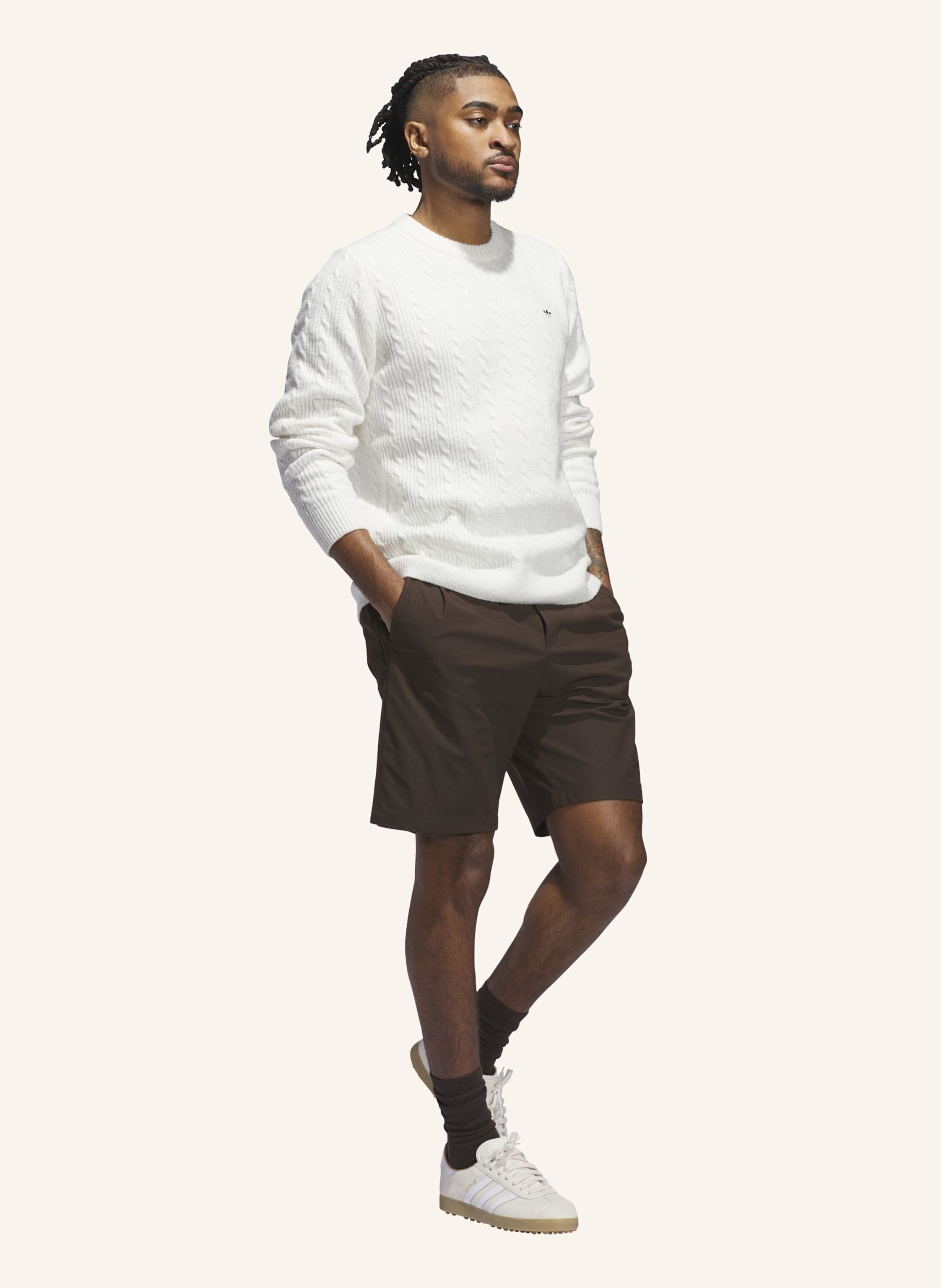 Thumbnail - Adidas Originals Twistknit Plissierte Shorts braun