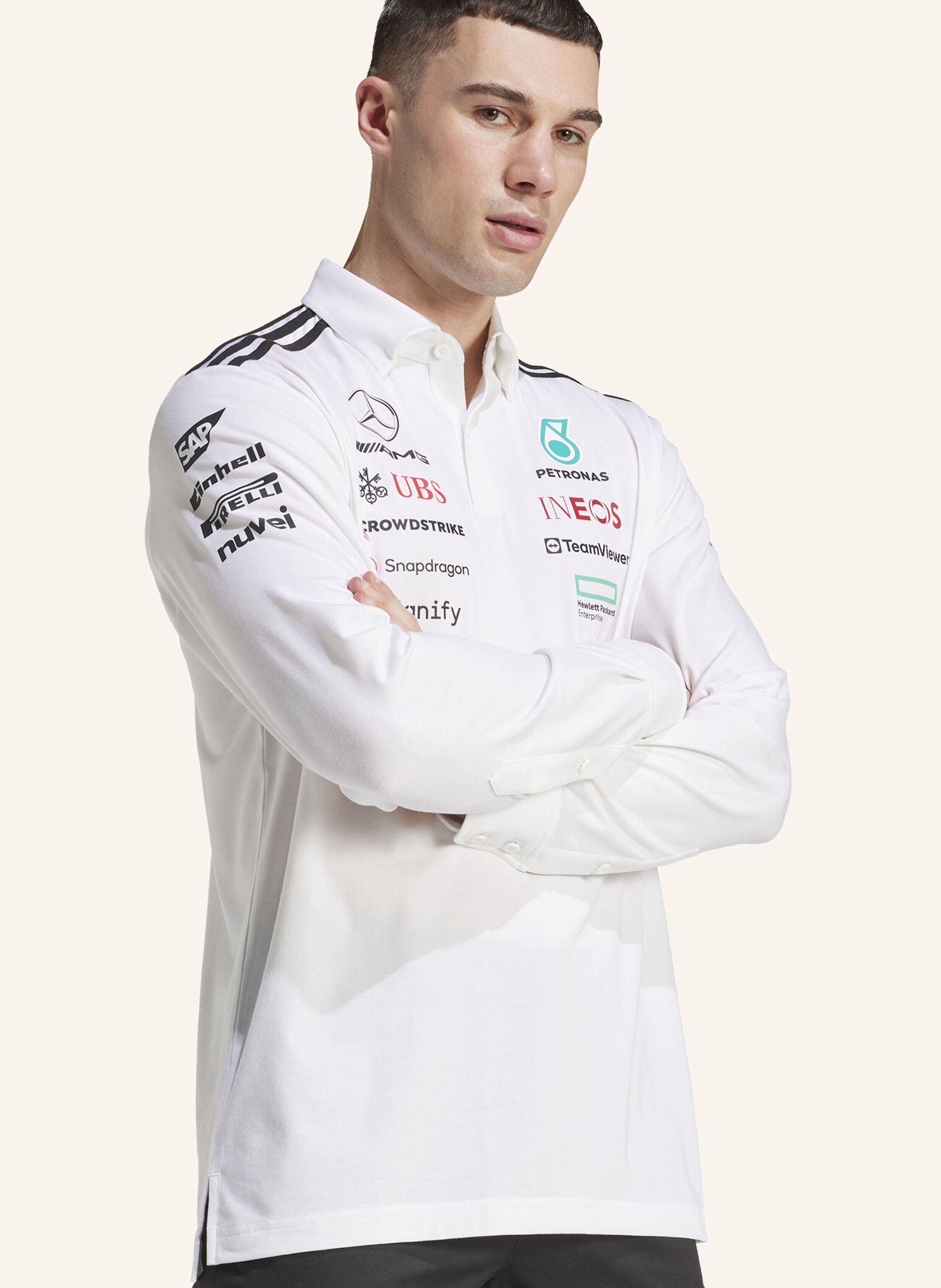Thumbnail - Adidas Mercedes - Amg Petronas Formula One Team Poloshirt weiss