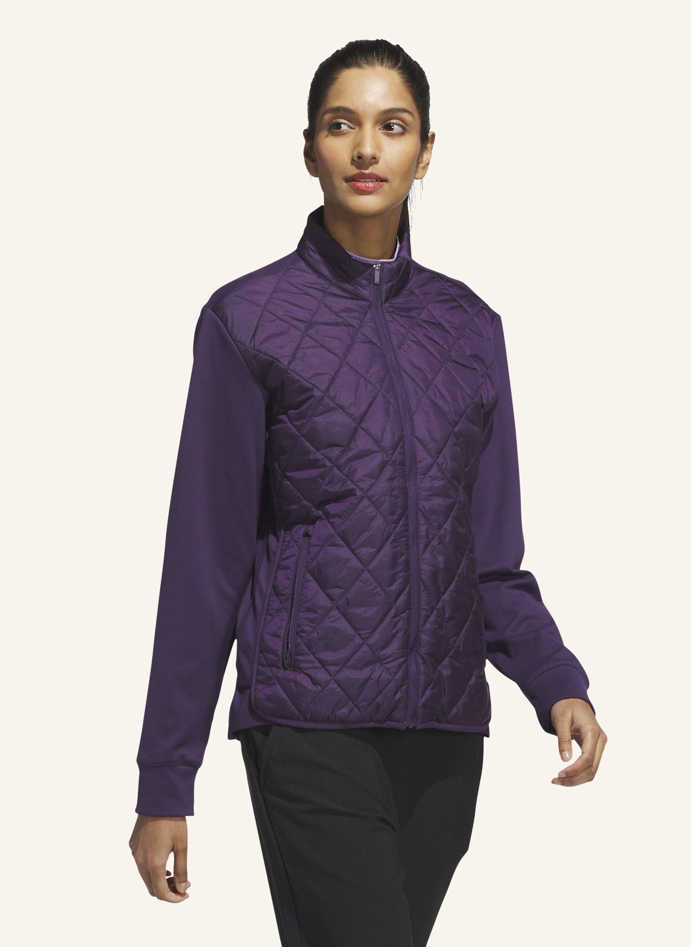 Thumbnail - Adidas ultimate365 Quilted Jacke, Durchgehender Reissverschluss lila