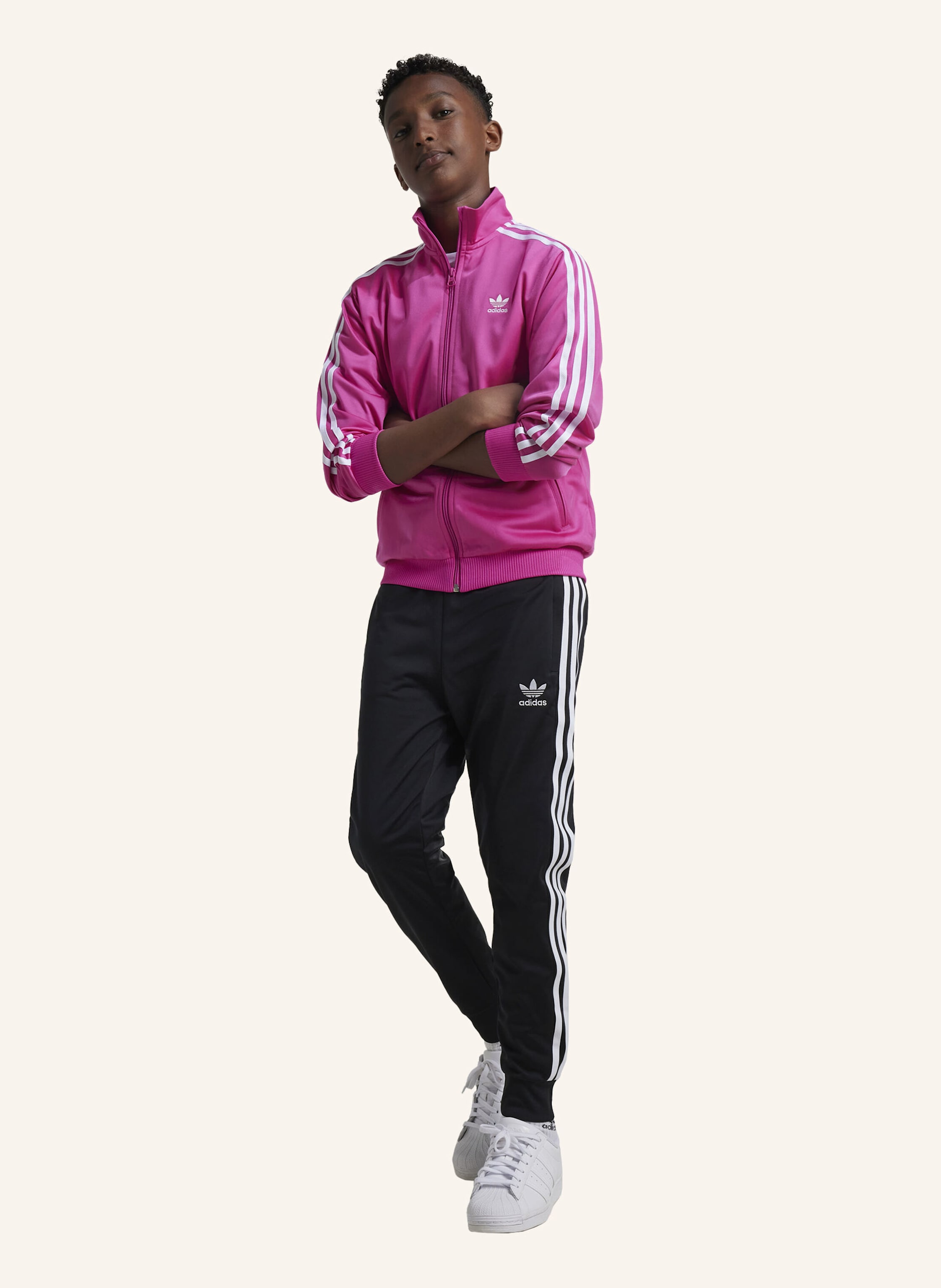 Thumbnail - Adidas Originals Adicolor Firebird Top pink