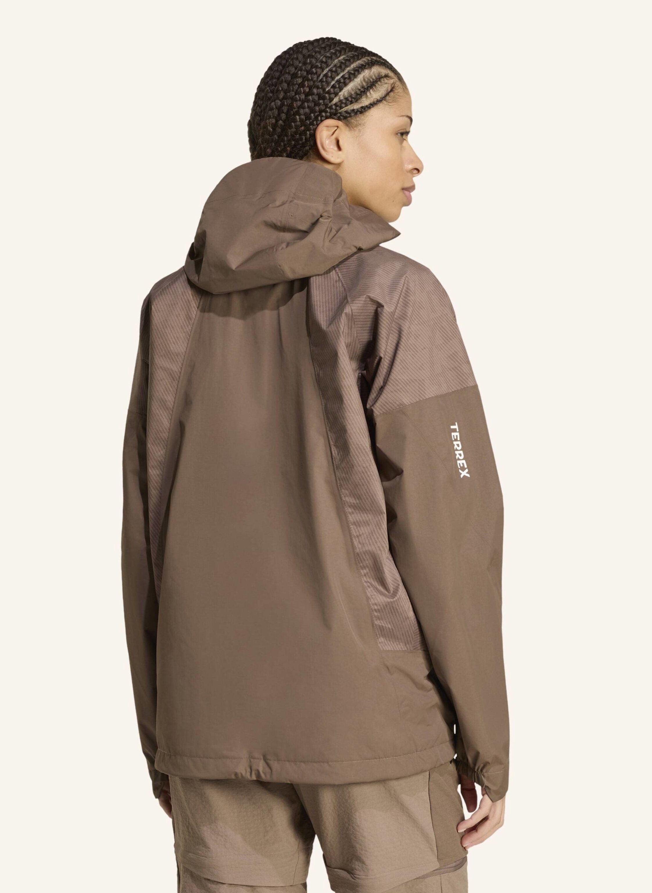 Thumbnail - Adidas Terrex Terrex Xperior 2.5 Layer Hybrid Primeknit Climaproof Jacke braun