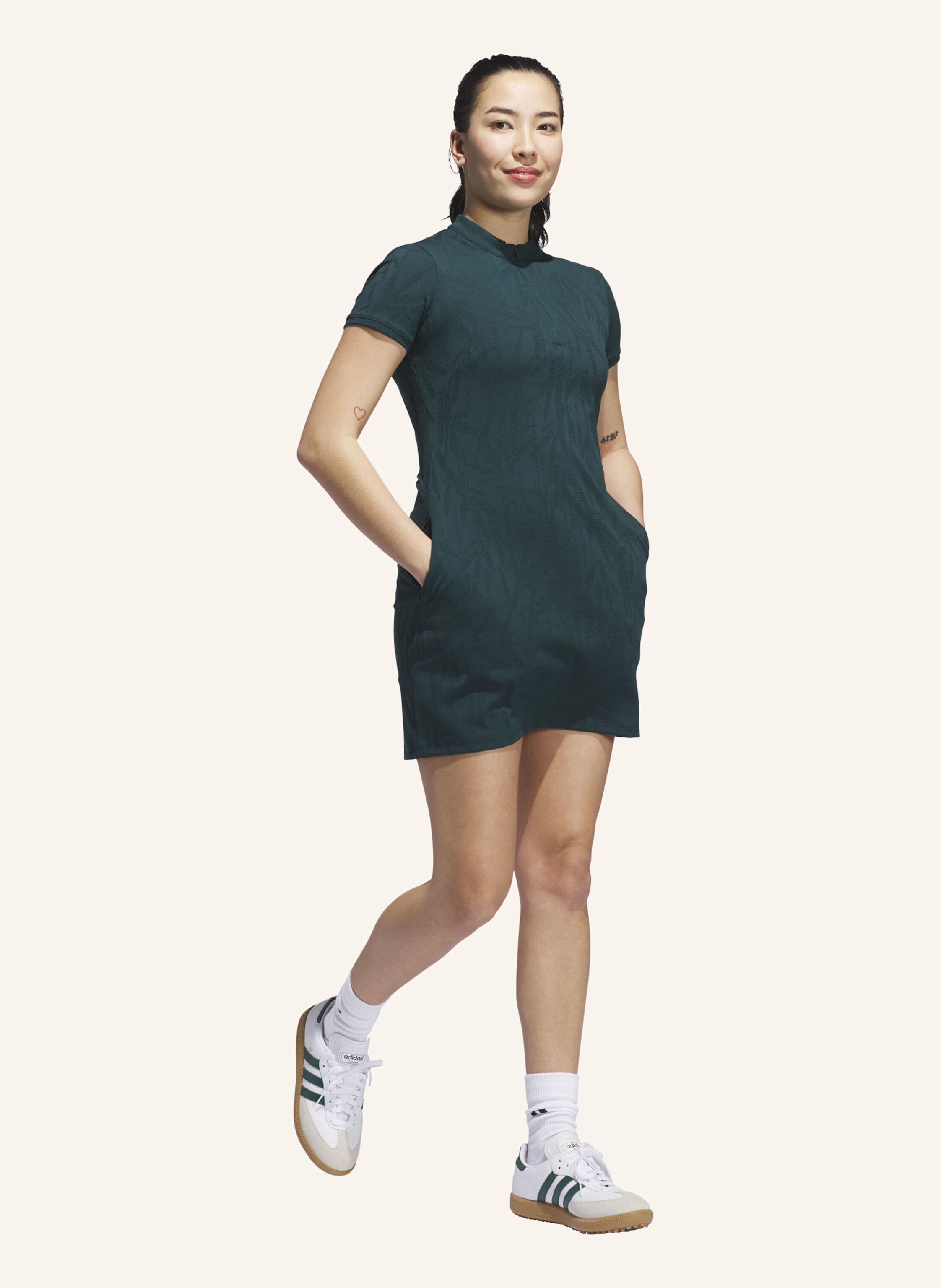 Thumbnail - Adidas Go-To Jacquard Kleid gruen