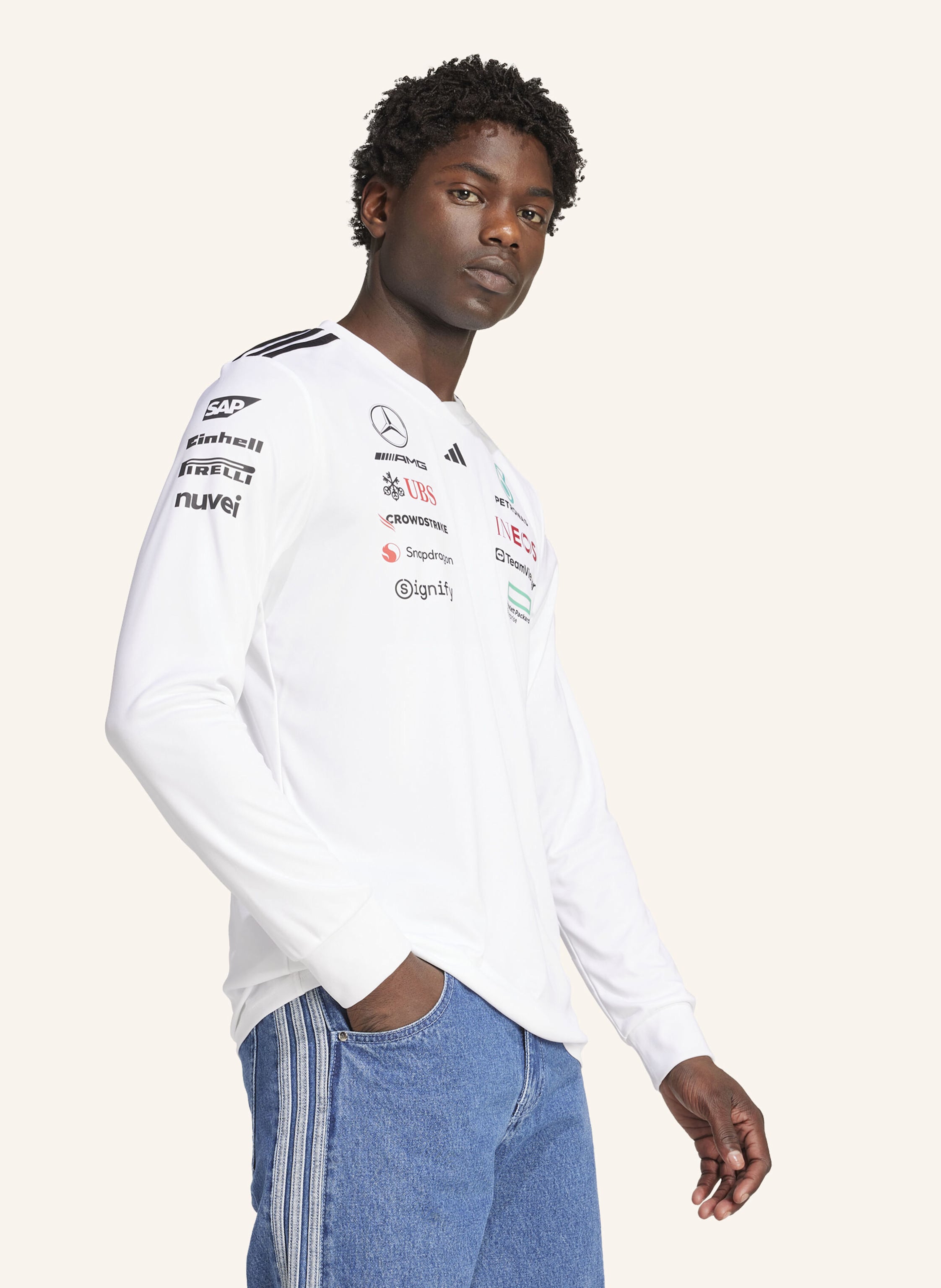 Thumbnail - Adidas Mercedes - Amg Petronas Formula One Team Driver Trikot weiss