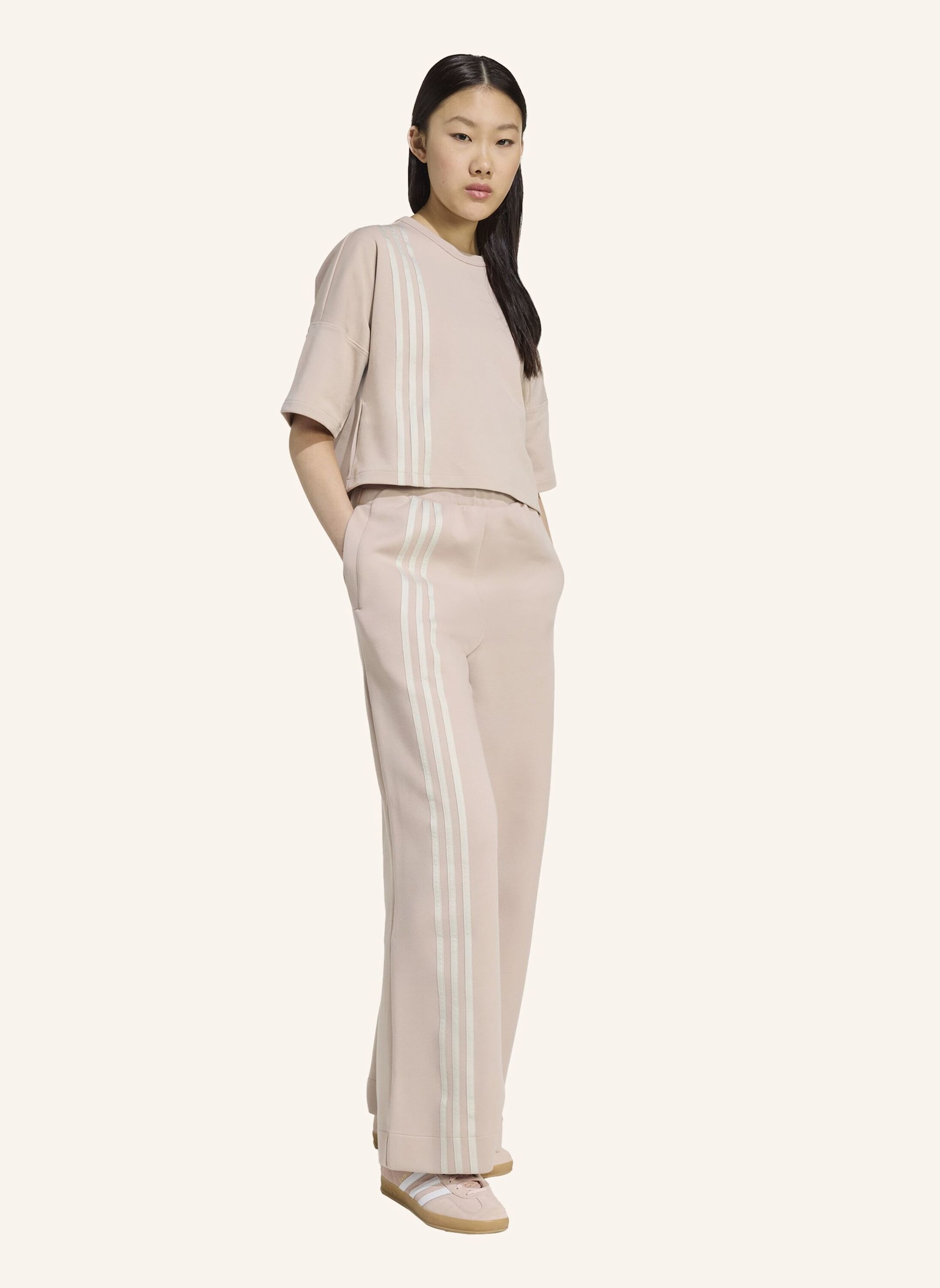 Thumbnail - Adidas Originals Off Placed 3-Streifen Hose, Weit Geschnitten braun