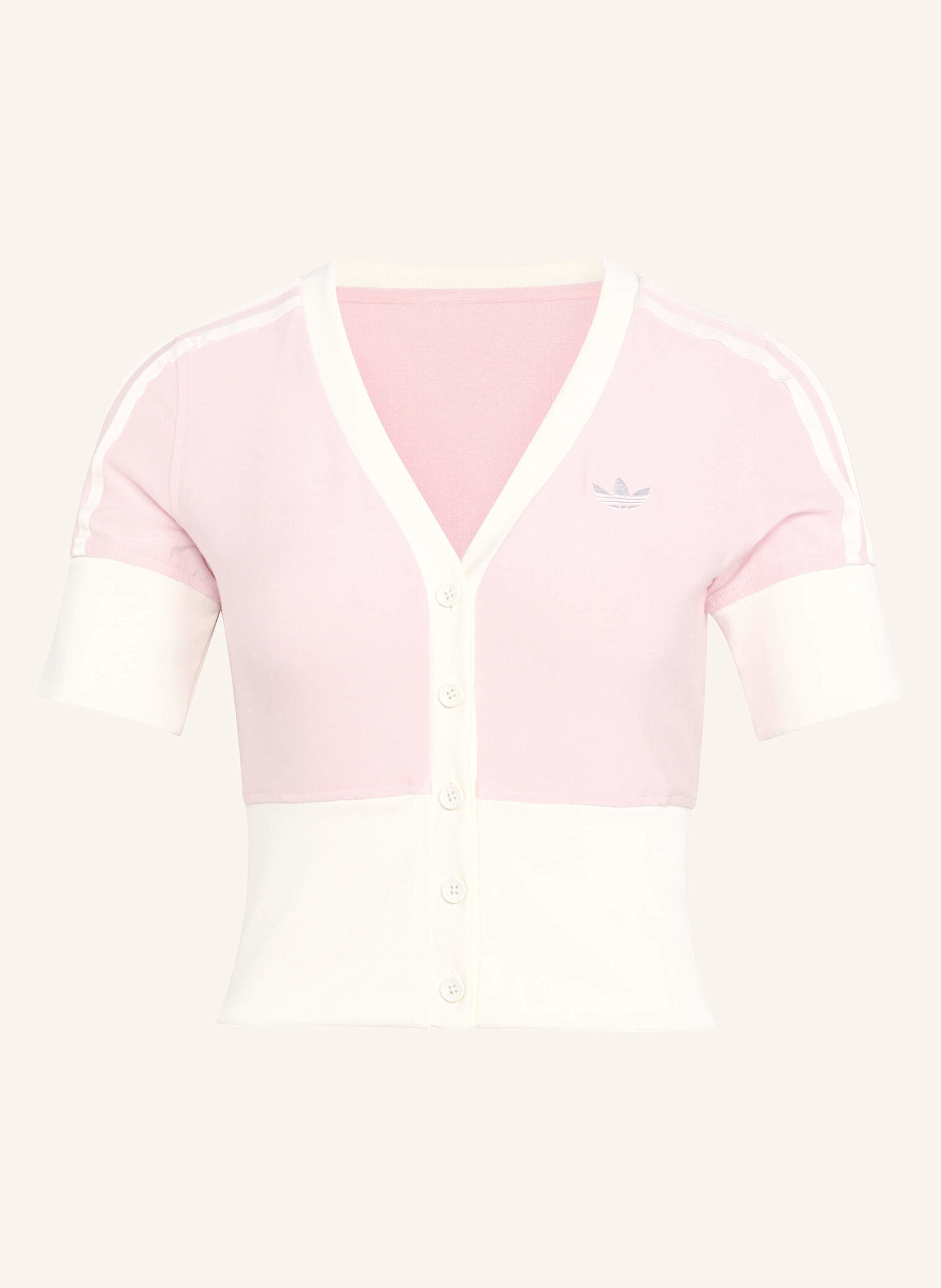 Adidas Originals Adidas Originals Hemd Mit V-Ausschnitt Und Knopfleiste pink in ROSA