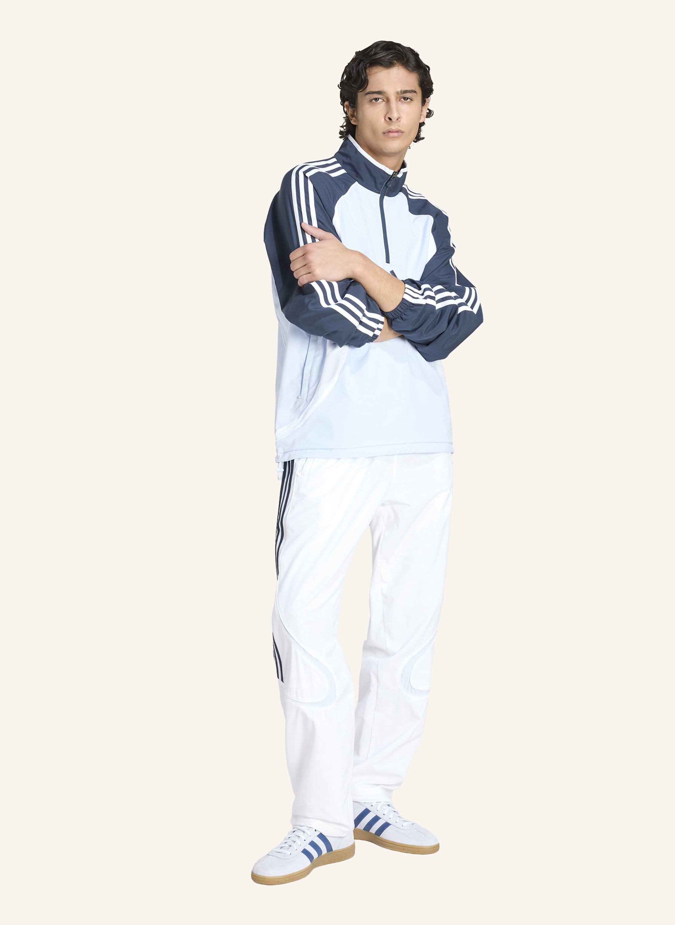 Thumbnail - Adidas Originals Teamgeist Half Zip Sweatshirt. blau