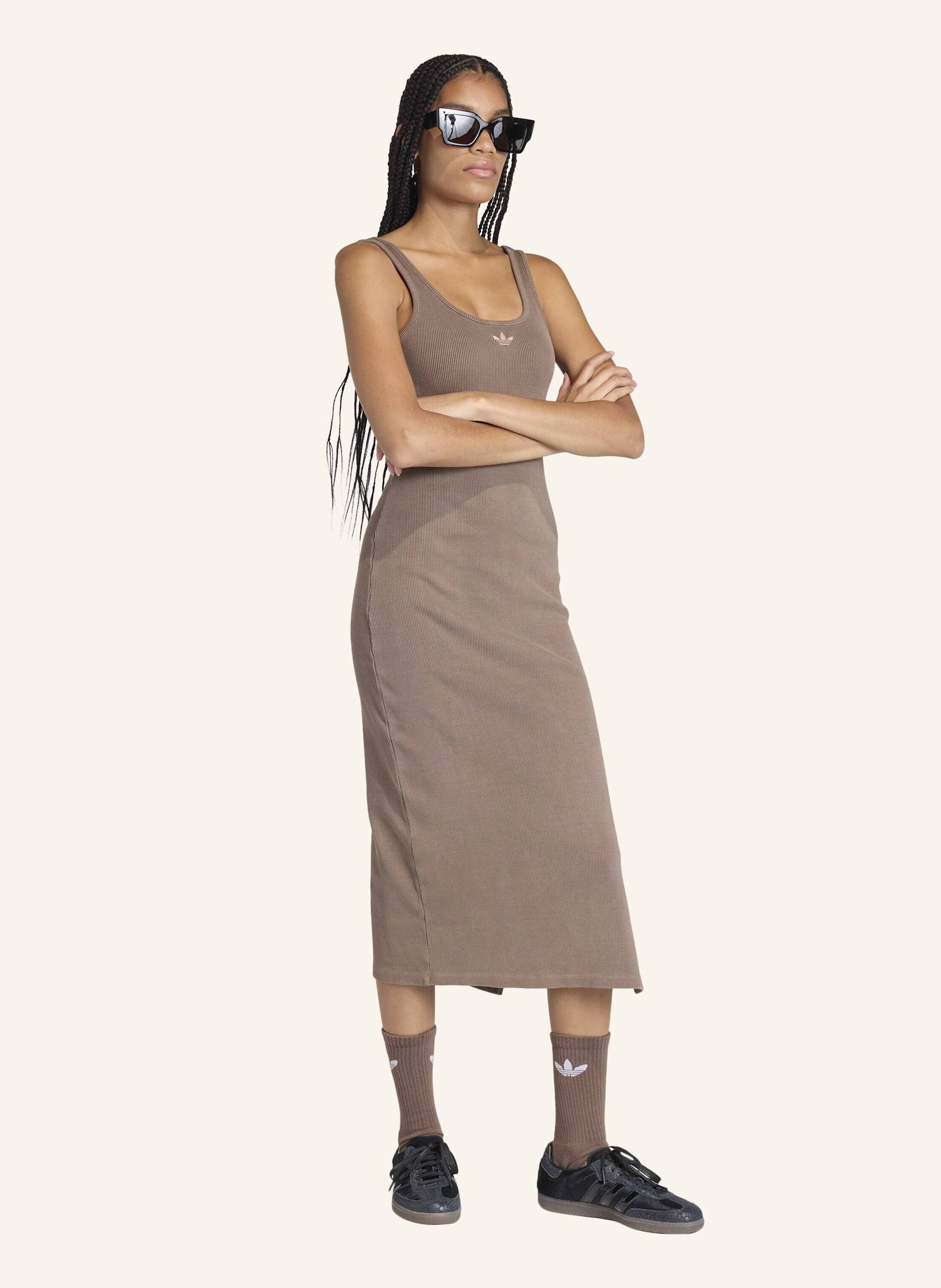 Thumbnail - Adidas Originals Essentials Rib Tank Maxikleid Washed braun