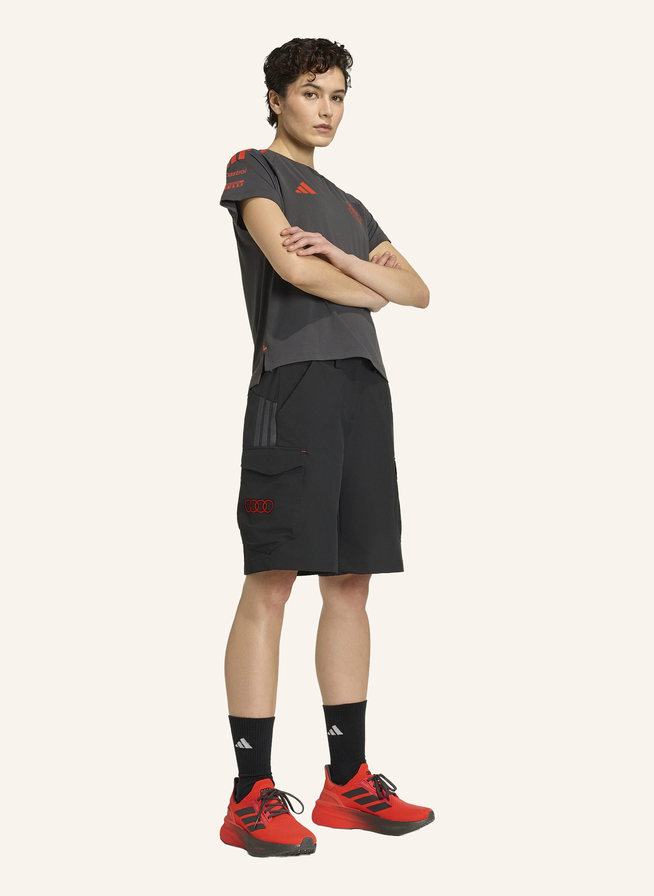 Thumbnail - Adidas Audi Revolut f1 Team Mechanics Shorts schwarz