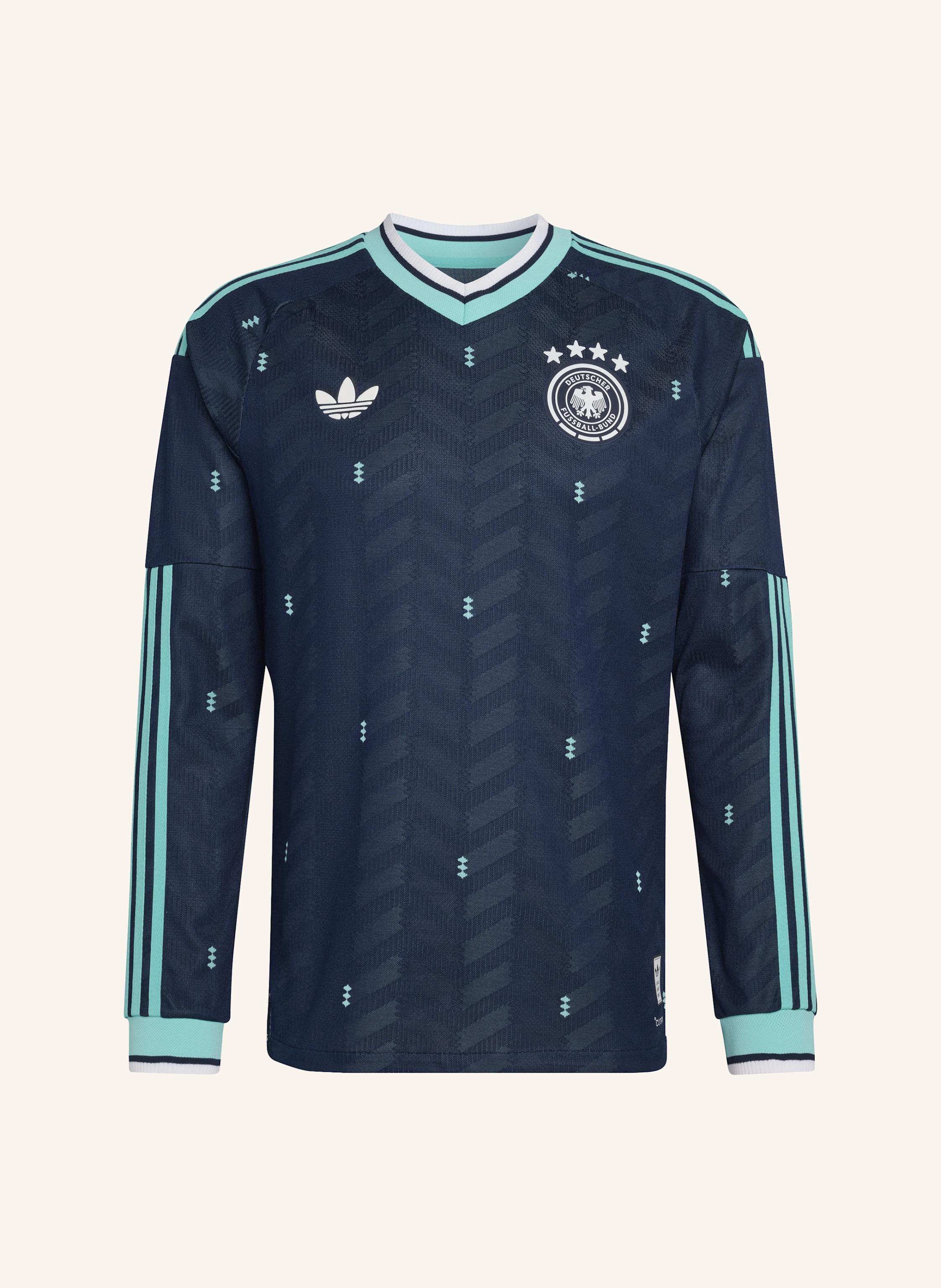 Adidas Deutschland 2026 Authentic Auswärtstrikot, Langärmlig blau