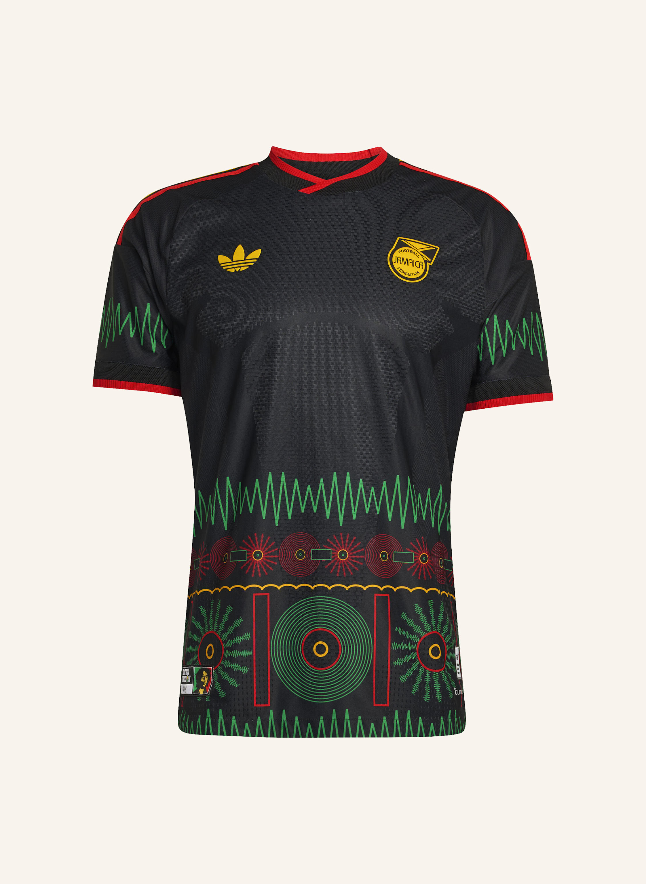 Adidas Jamaika 26 X Bob Marley Authentic Auswärtstrikot schwarz
