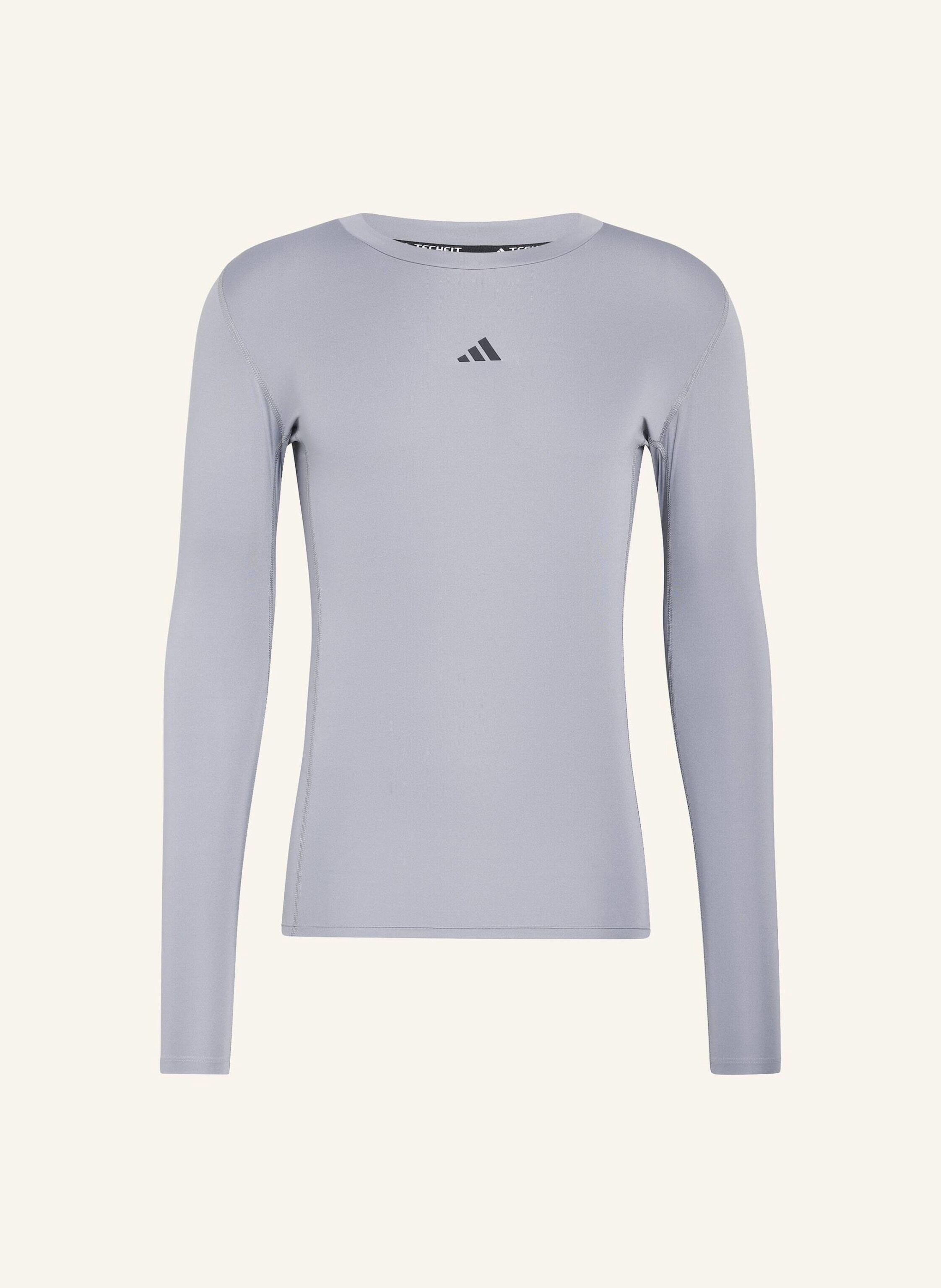 Adidas Longsleeve Techfit Compression Training grau
