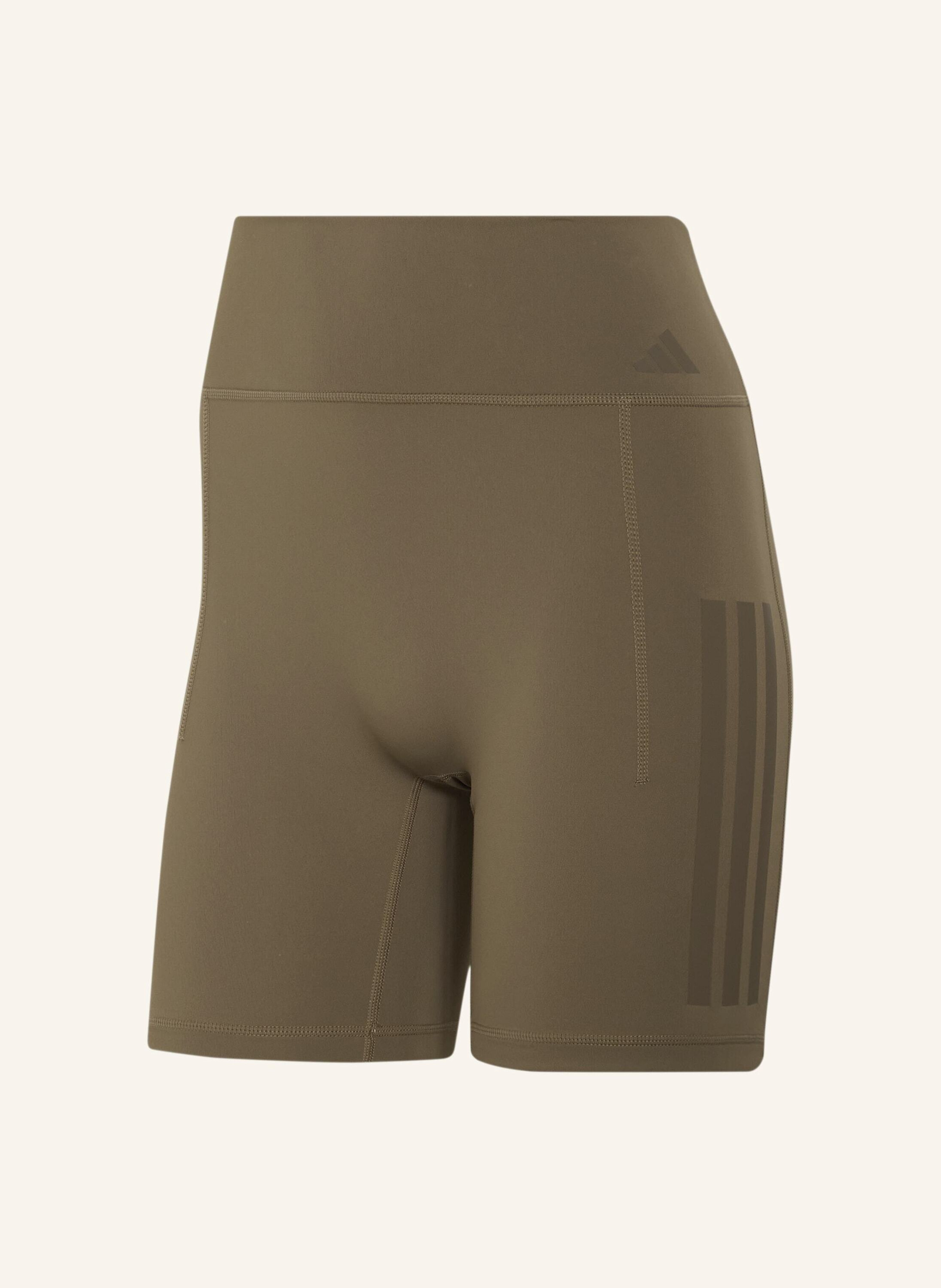 Adidas Optime Workout 3-Streifen Kurze Leggings beige