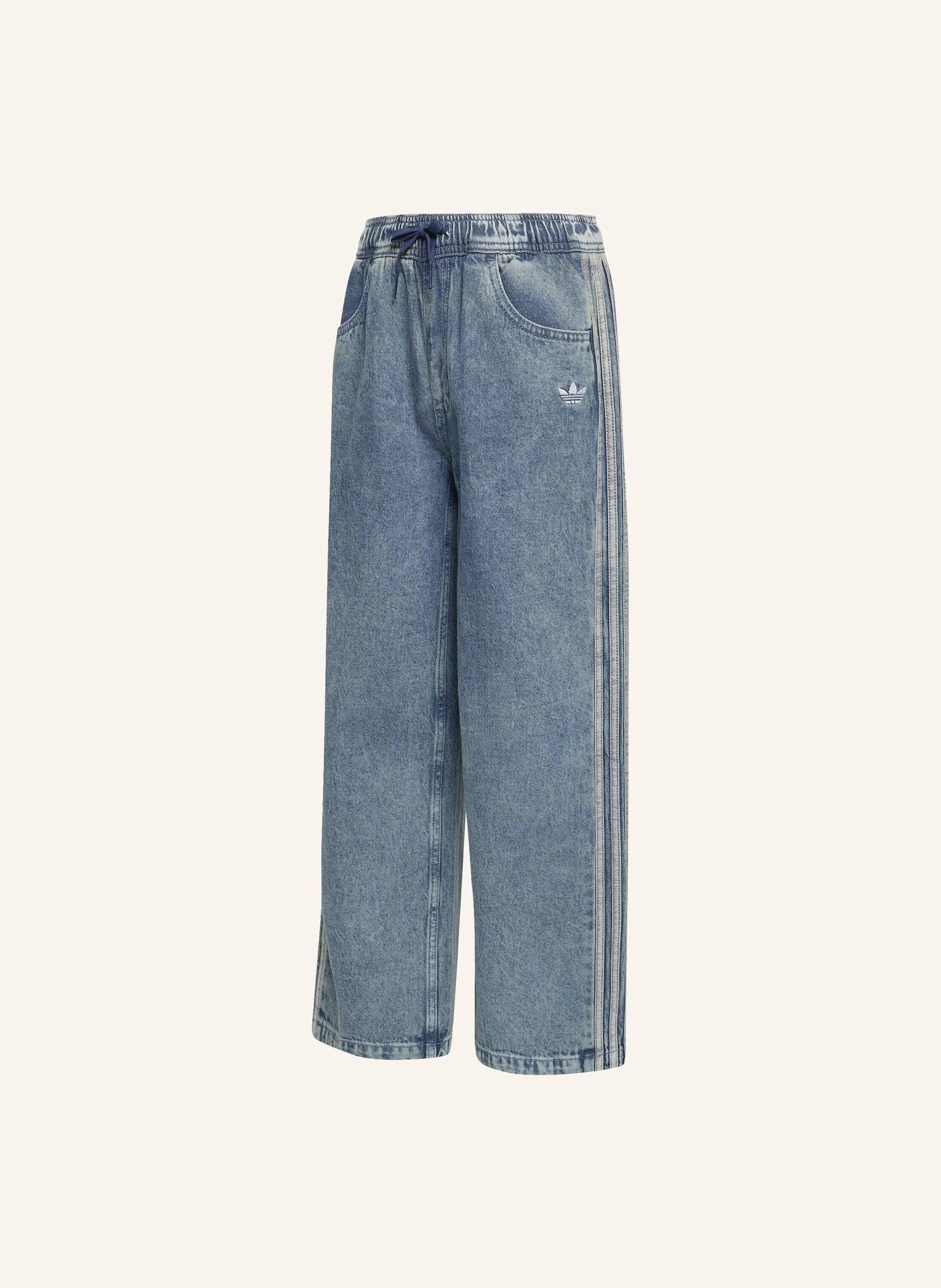 Adidas Originals Firebird Locker Geschnittene Denim Trainingshose blau