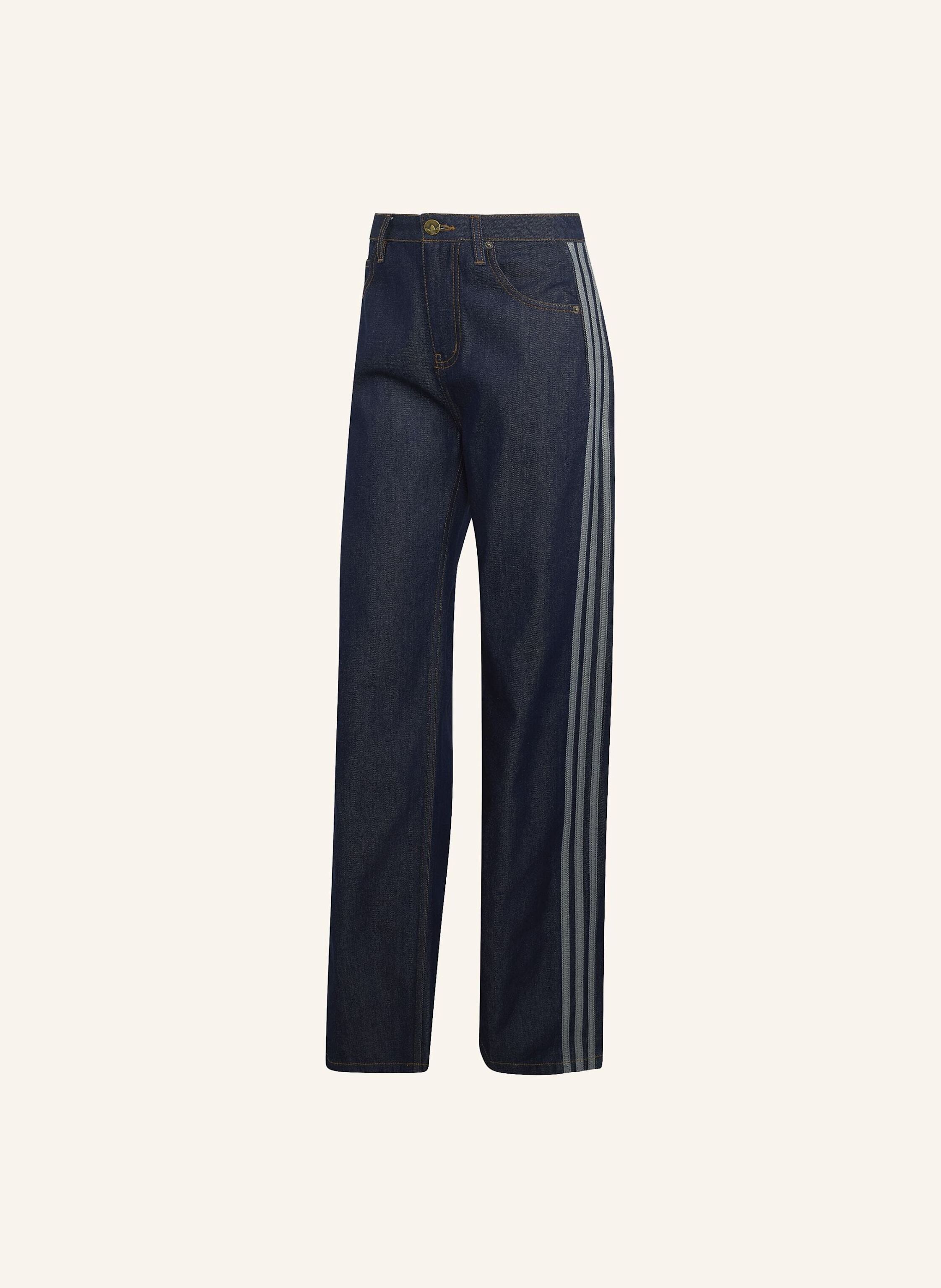 Adidas Originals Firebird Jeanshose, Mittelhoher Bund, Gerade Geschnitten blau