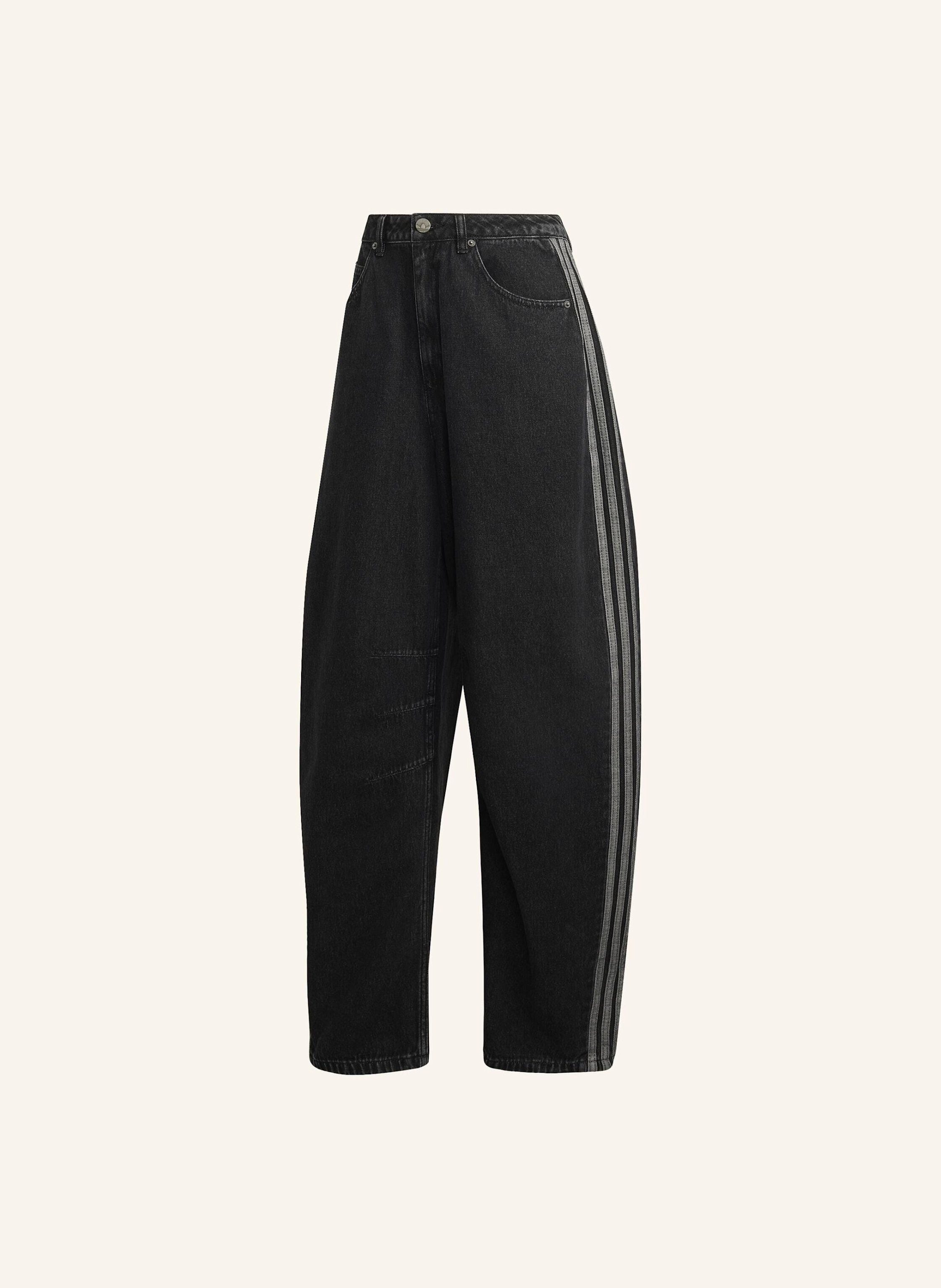 Adidas Originals Barrel-Jeans, Hoher Bund schwarz