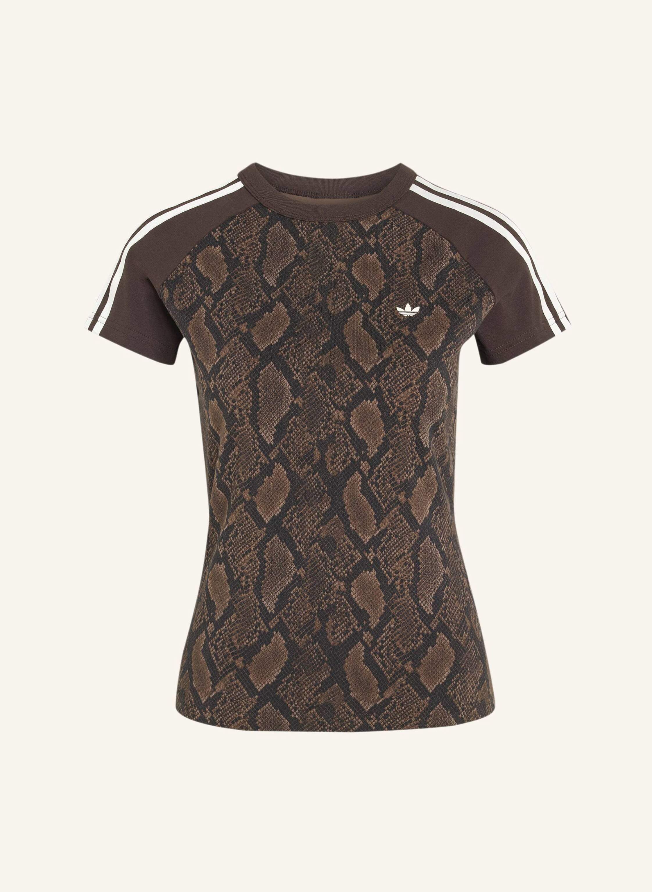 Adidas Originals Cali T-Shirt, Schlangenprint braun