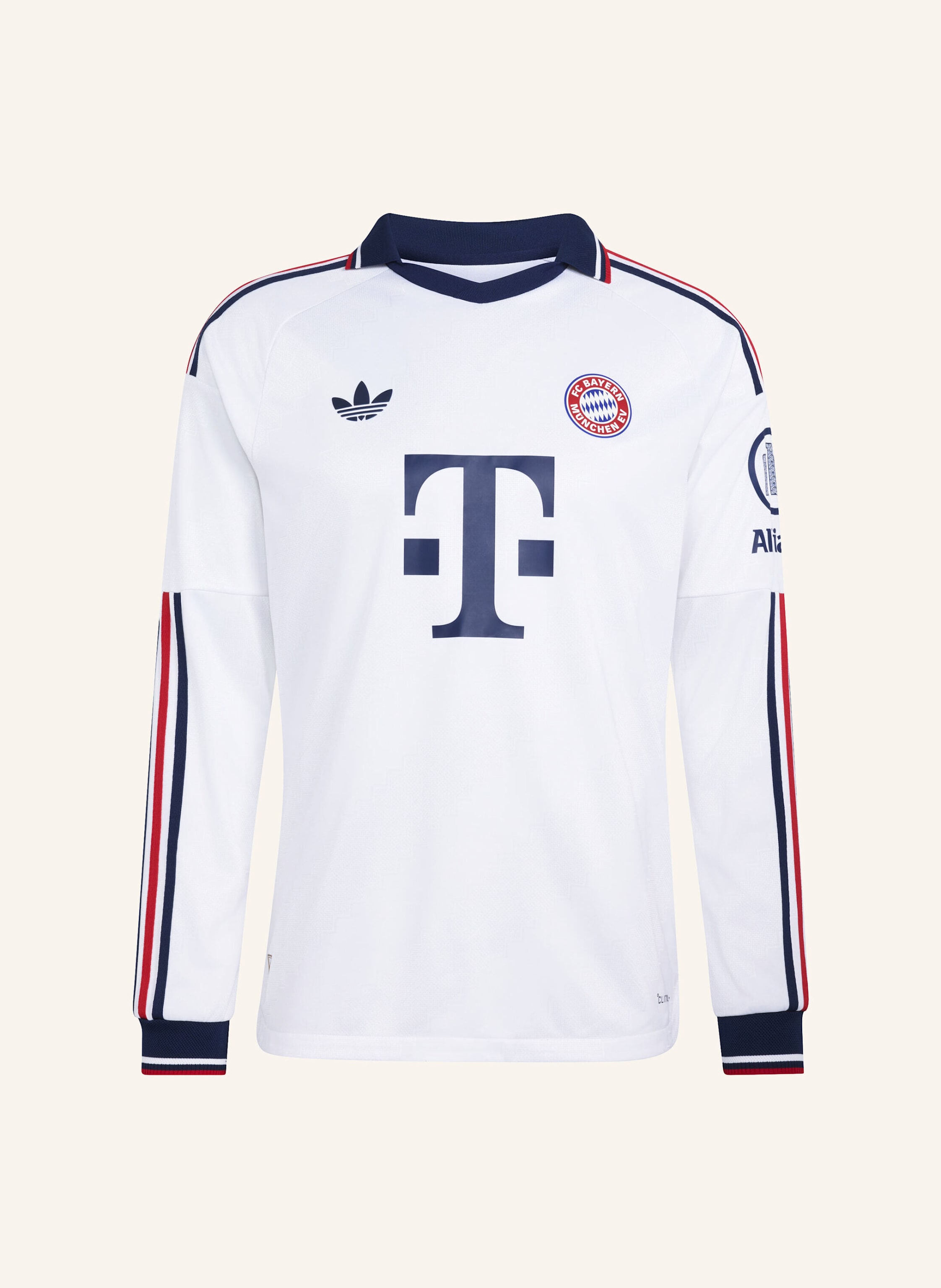 Adidas Fc Bayern München 26/27 Authentic Auswärtstrikot, Langärmelig weiss