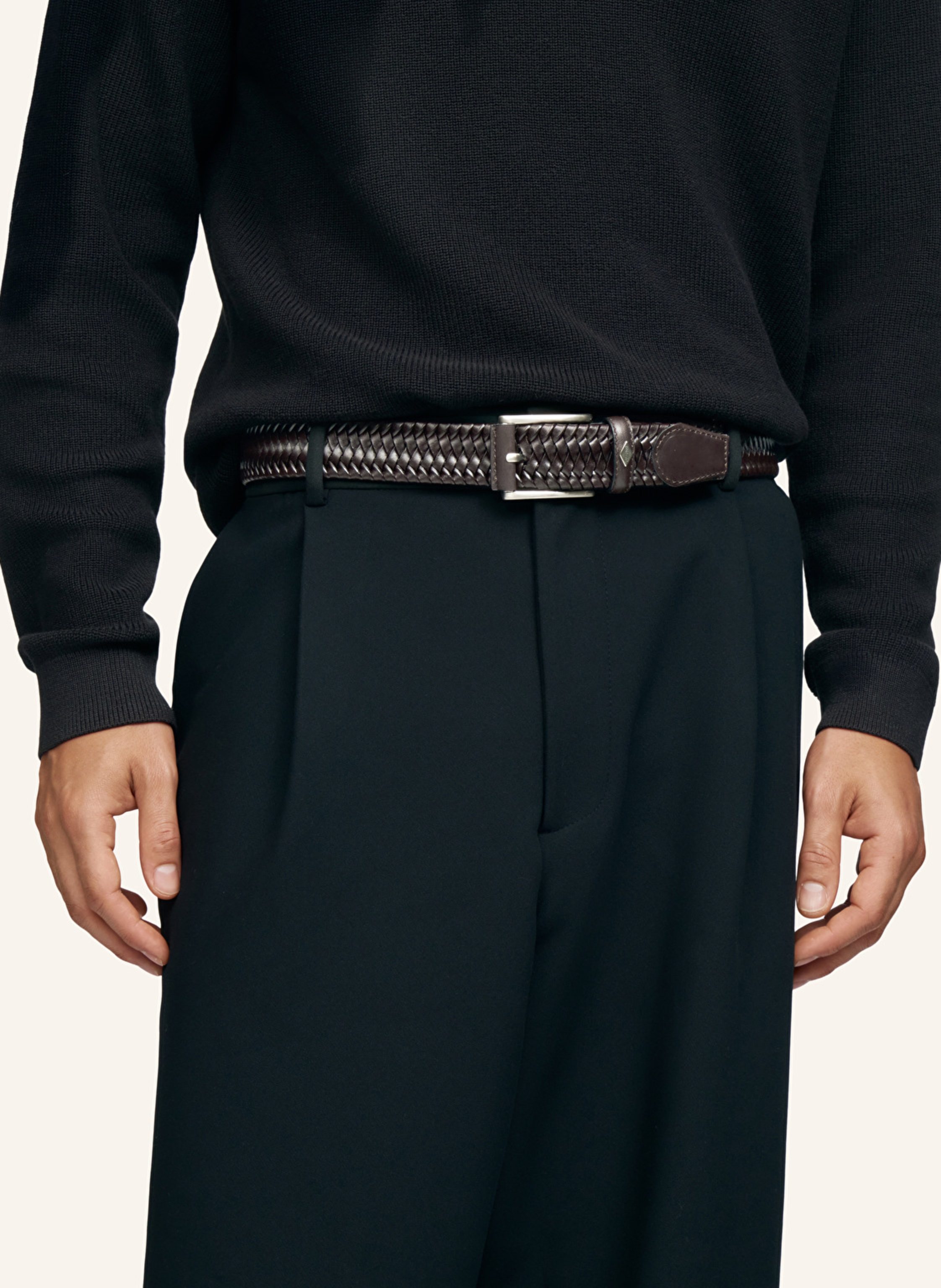 Thumbnail - Lottusse Flechtgürtel schwarz