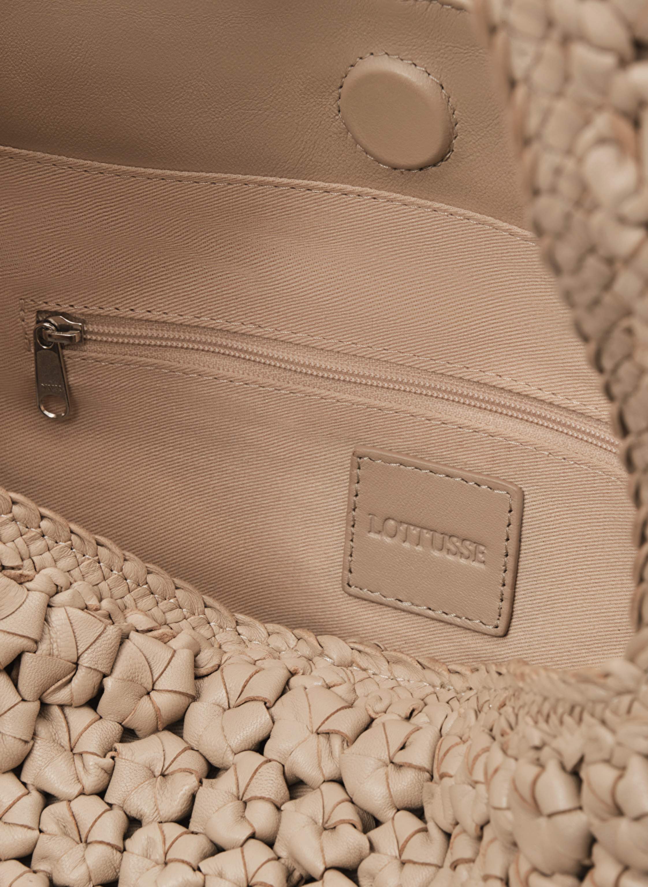 Thumbnail - Lottusse Hobo-Tasche Noodbag beige