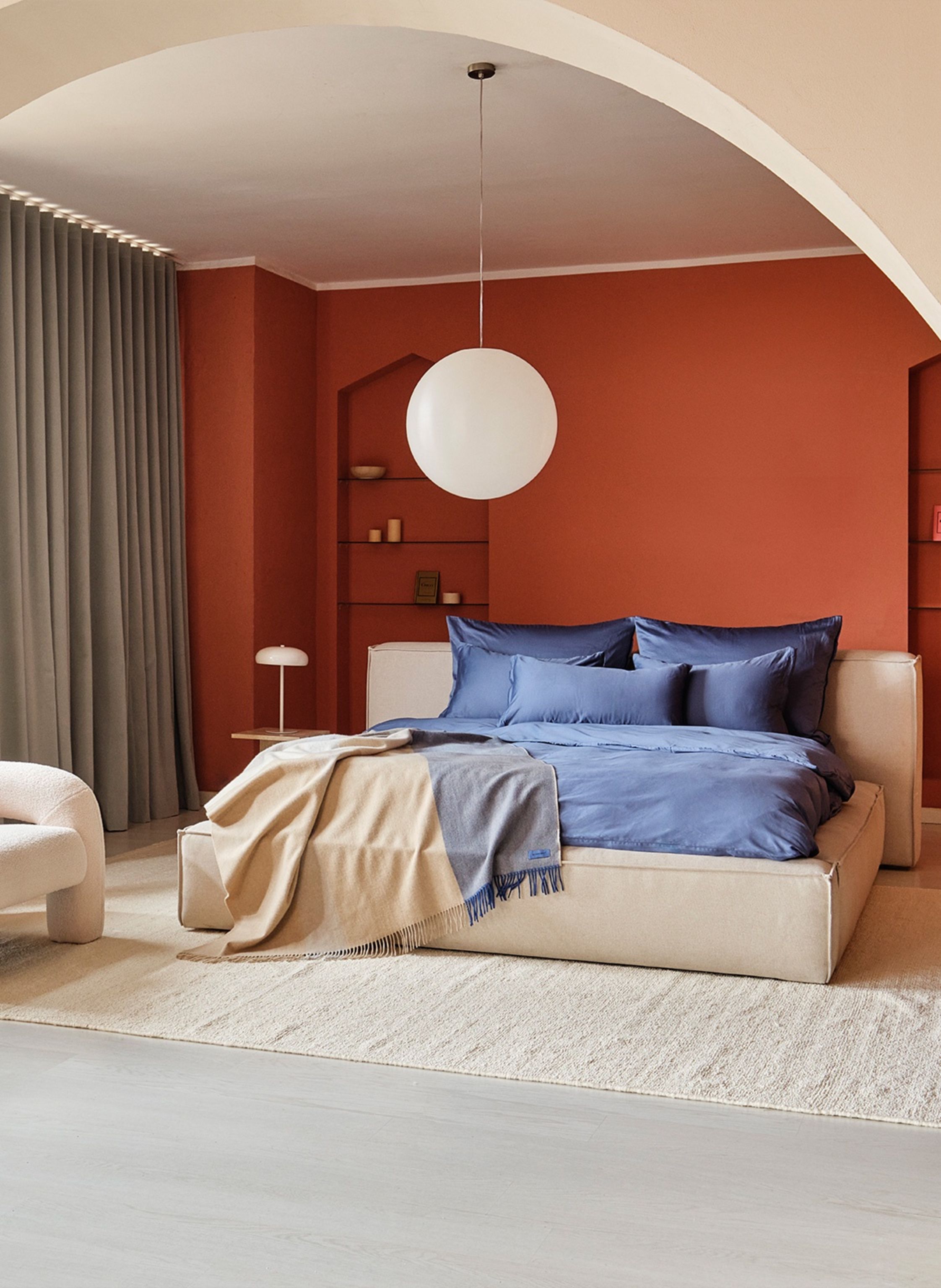 Thumbnail - Royfort Kissenbezug Baumwolle blau