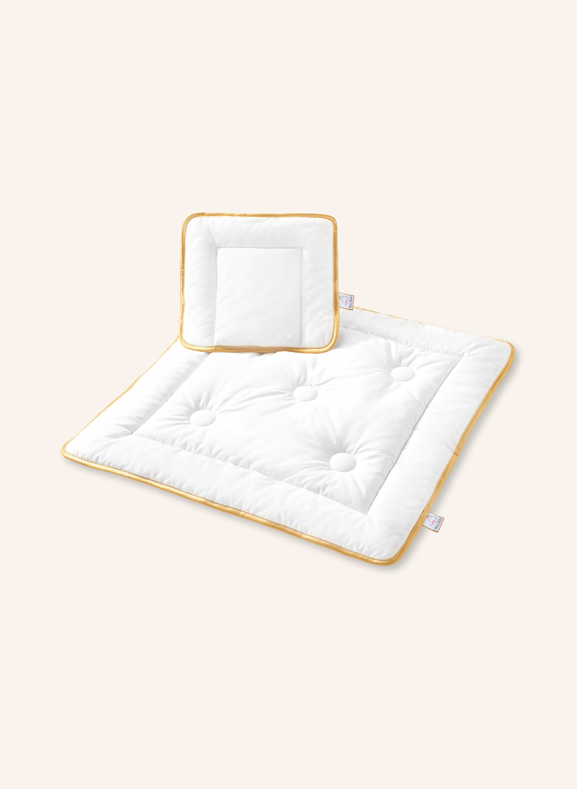 Frau Holle Bettdecke-Kissen-Set Baby weiss