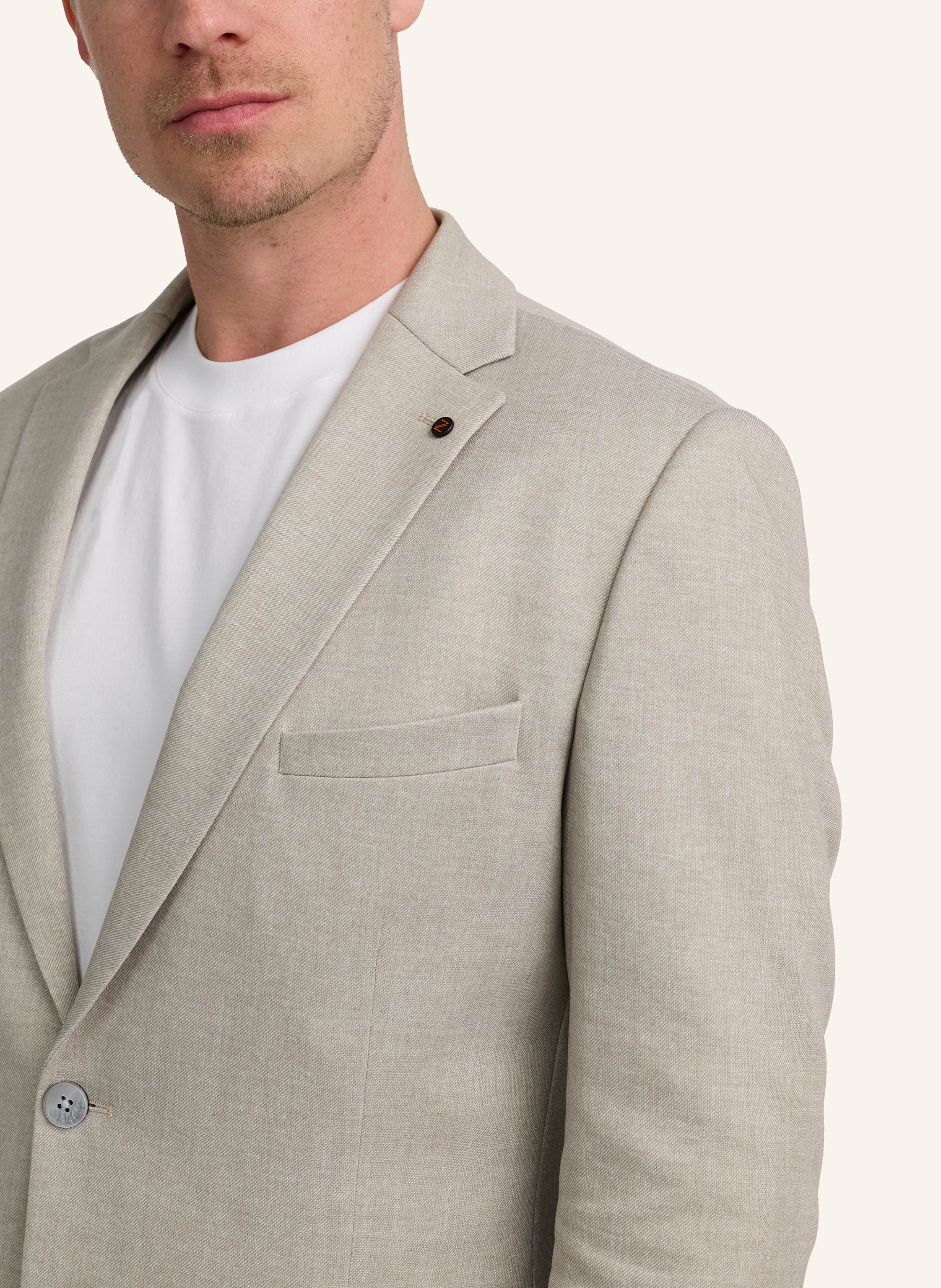 Thumbnail - Zuitable Anzugssakko Dinick Slim Fit Aus Jersey beige