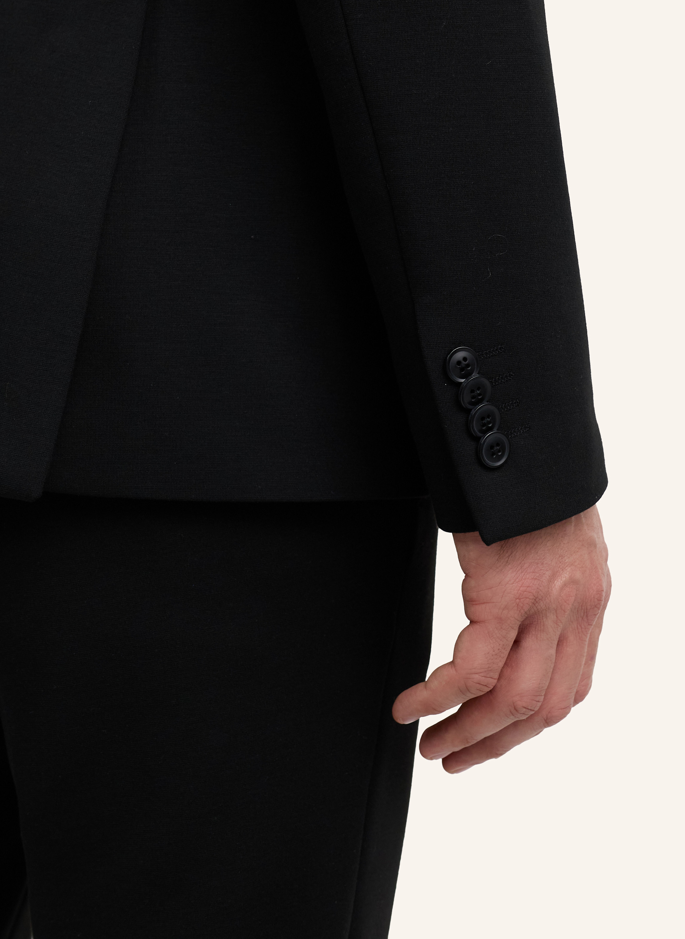 Thumbnail - Zuitable Anzugssakko Dinorris Slim Fit Aus Jersey schwarz