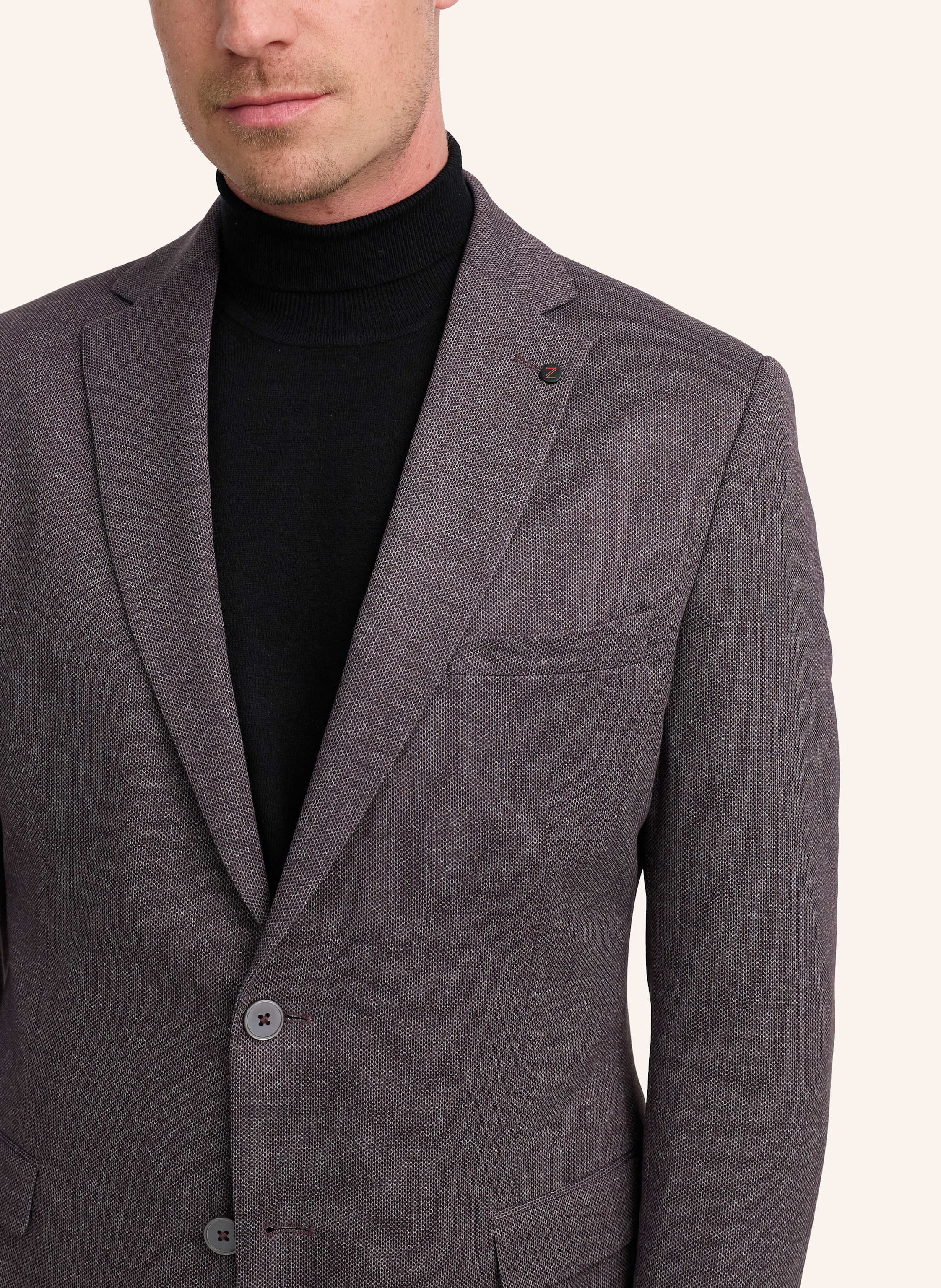 Thumbnail - Zuitable Anzugssakko Dinick Slim Fit Aus Jersey rot