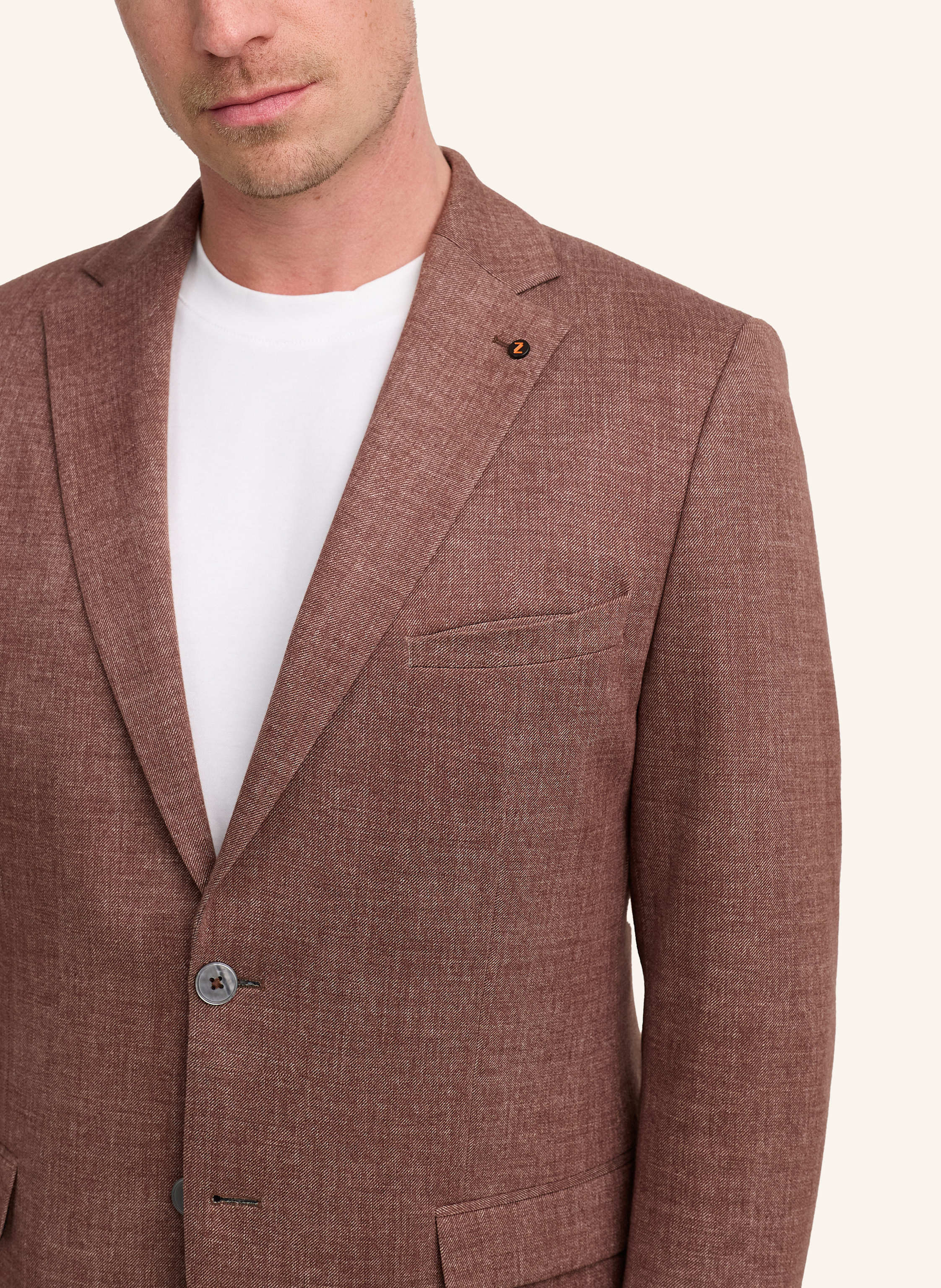 Thumbnail - Zuitable Anzugssakko Dinick Slim Fit Aus Jersey braun