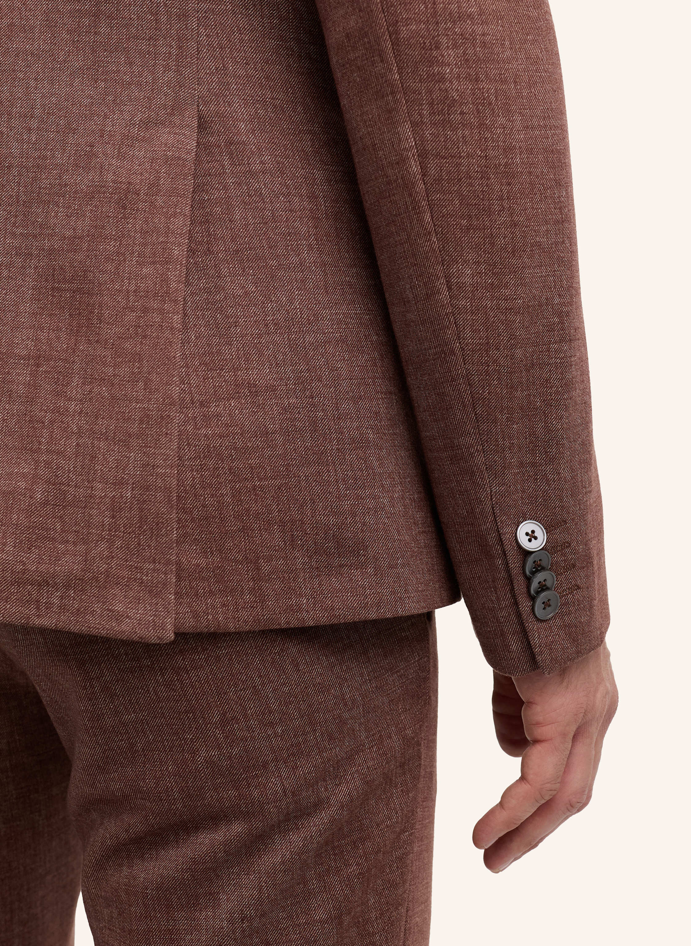 Thumbnail - Zuitable Anzugssakko Dinick Slim Fit Aus Jersey braun