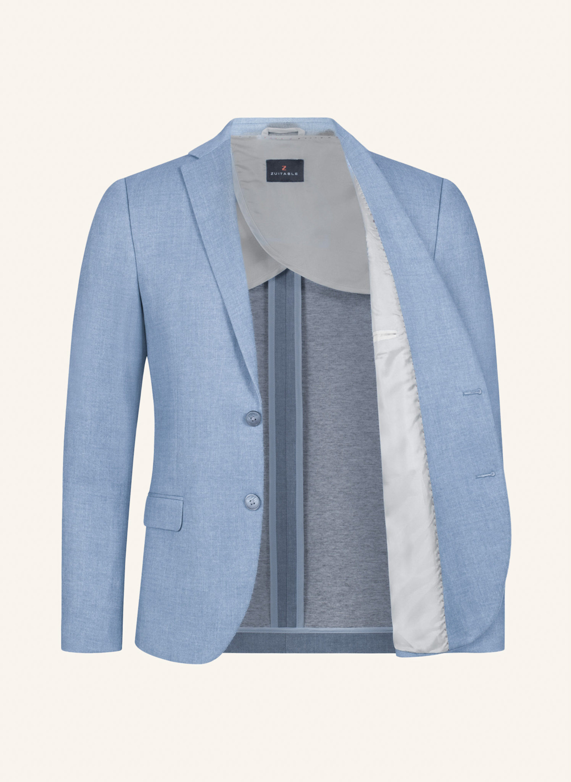 Thumbnail - Zuitable Anzugssakko Dinick Slim Fit Aus Jersey blau