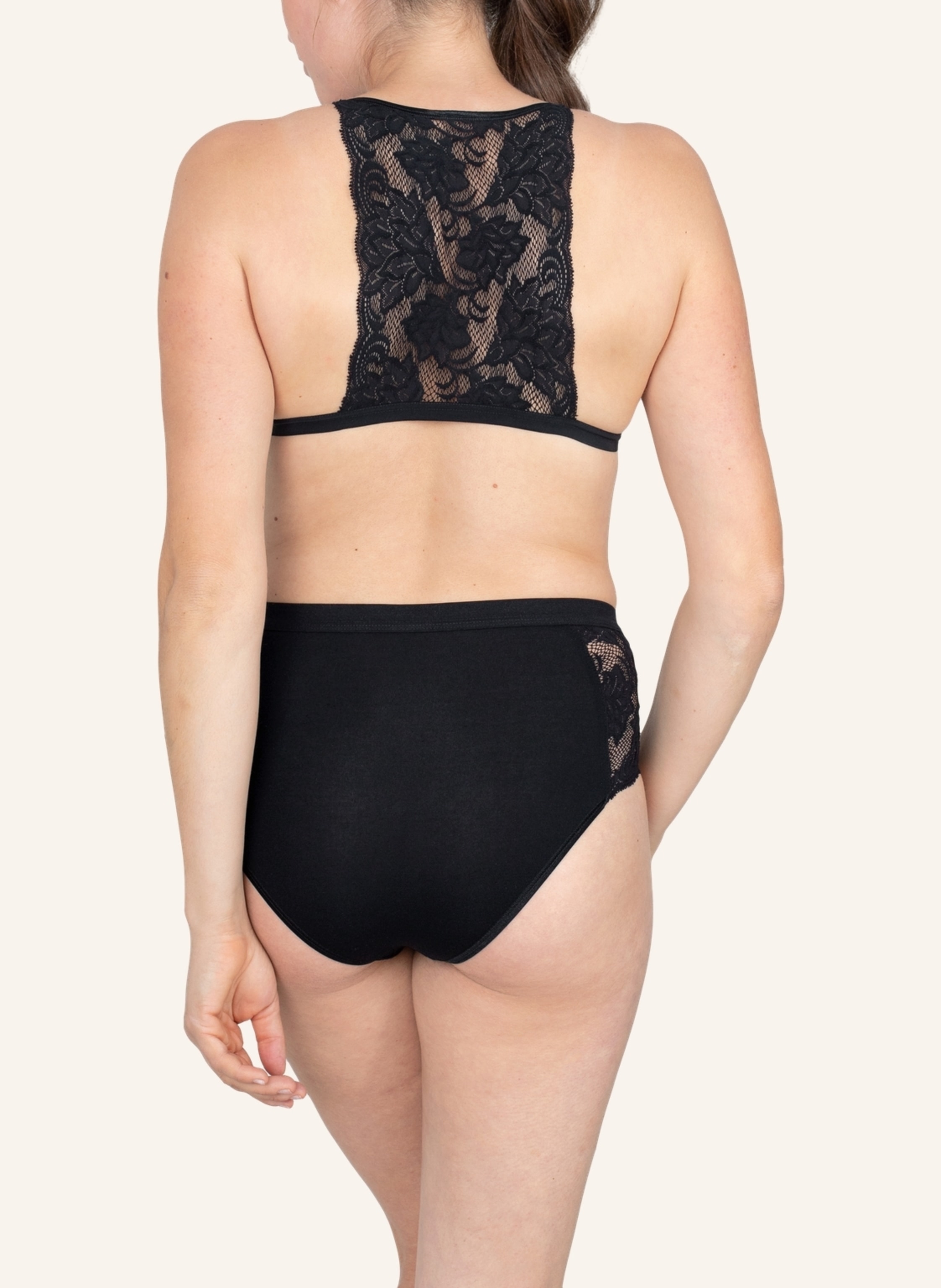 Thumbnail - Erlich Textil Margarete Granatapfel Mit Spitze Aus Modal, Margarete Salbei Mit Spitze Aus Modal, Margarete Taillenslip -...