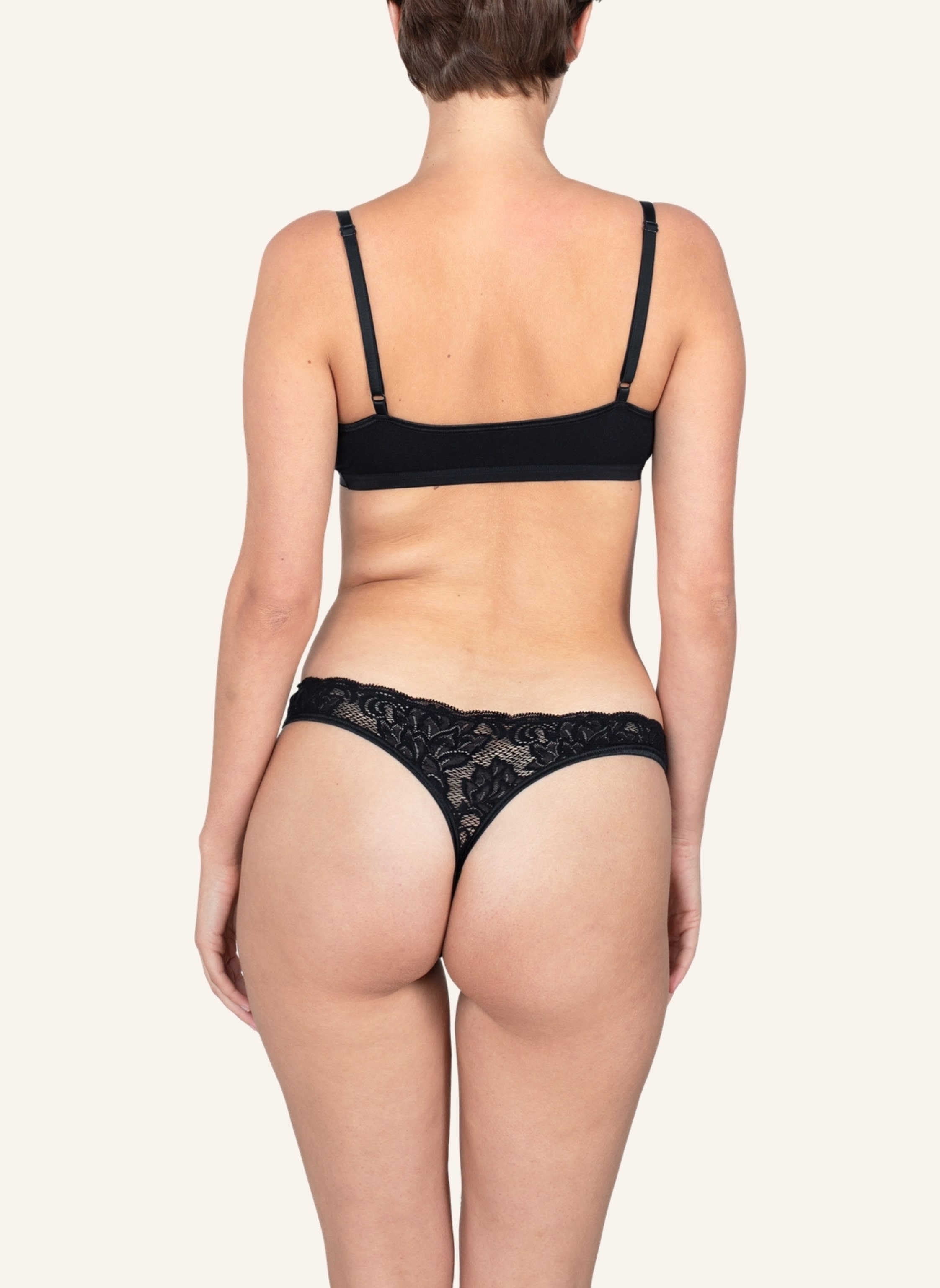 Thumbnail - Erlich Textil 3er Pack Emilia Schwarz Mit Spitze Aus Recyceltem Polyamid - Atmungsaktiv schwarz