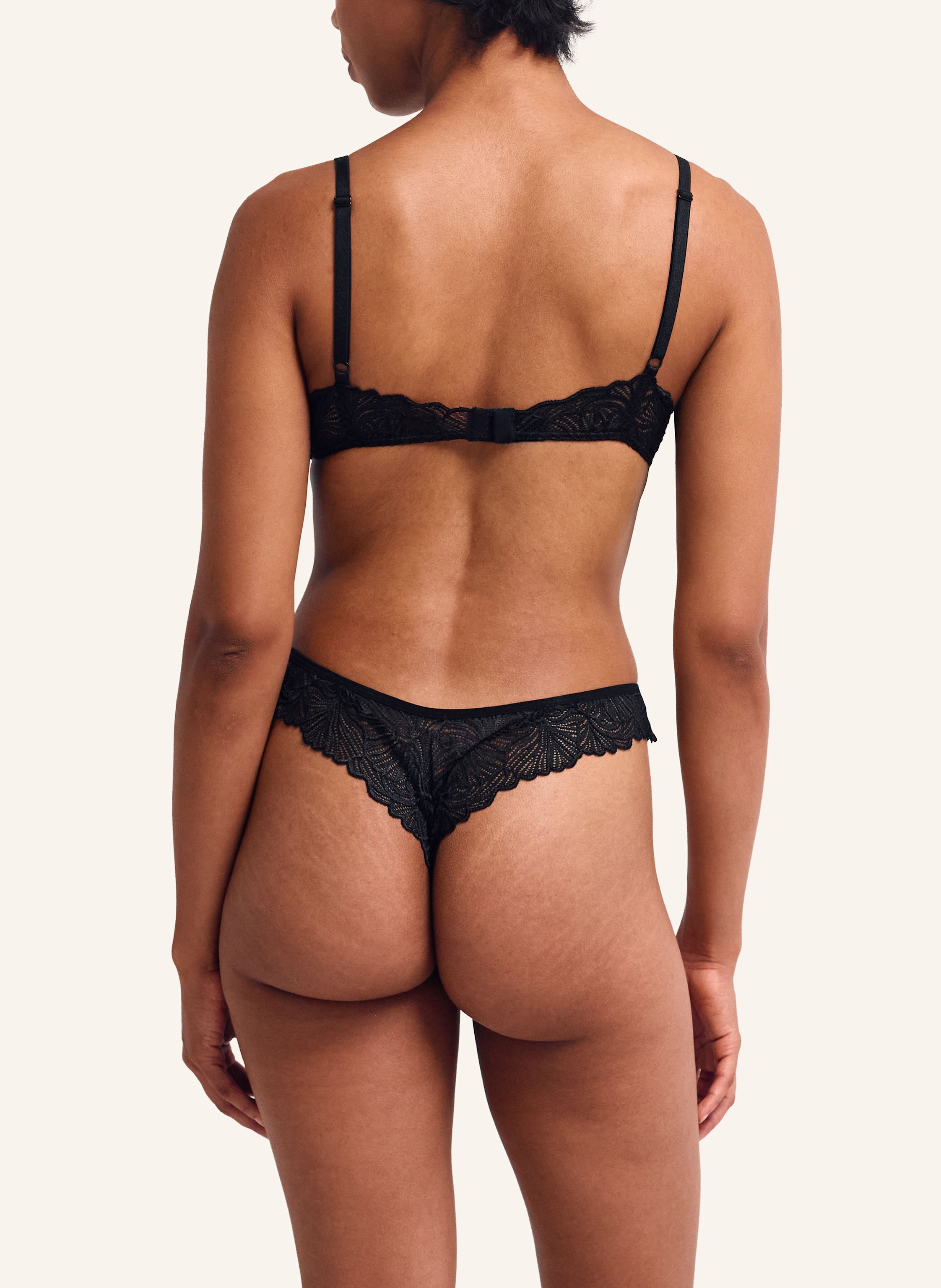 Thumbnail - Erlich Textil Erlich Textil Spitzen String Fluid Lace Brazil schwarz