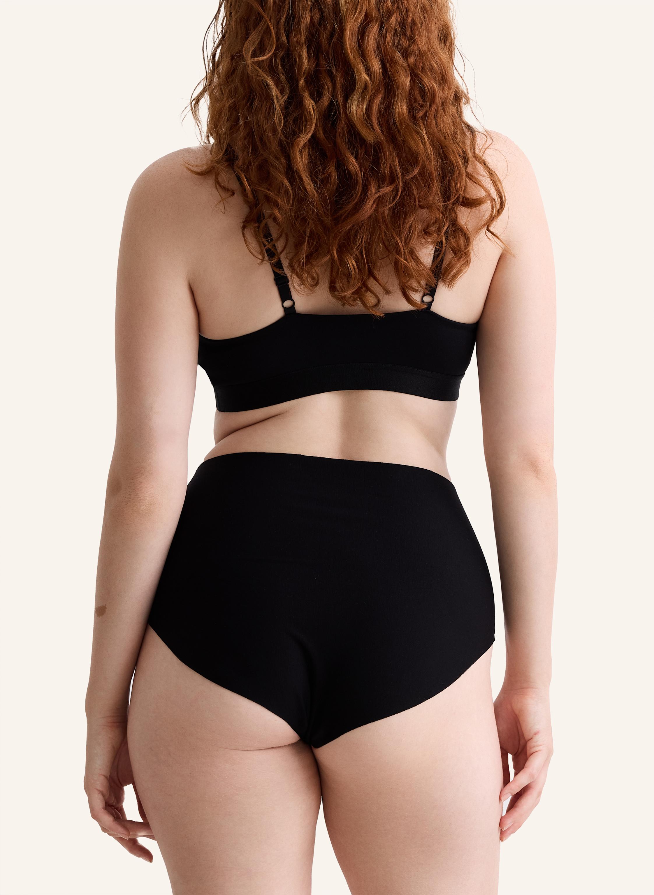 Thumbnail - Erlich Textil Erlich Textil Mit Offenen Kanten High Waist Slip Casual Cotton High Waist Slip schwarz