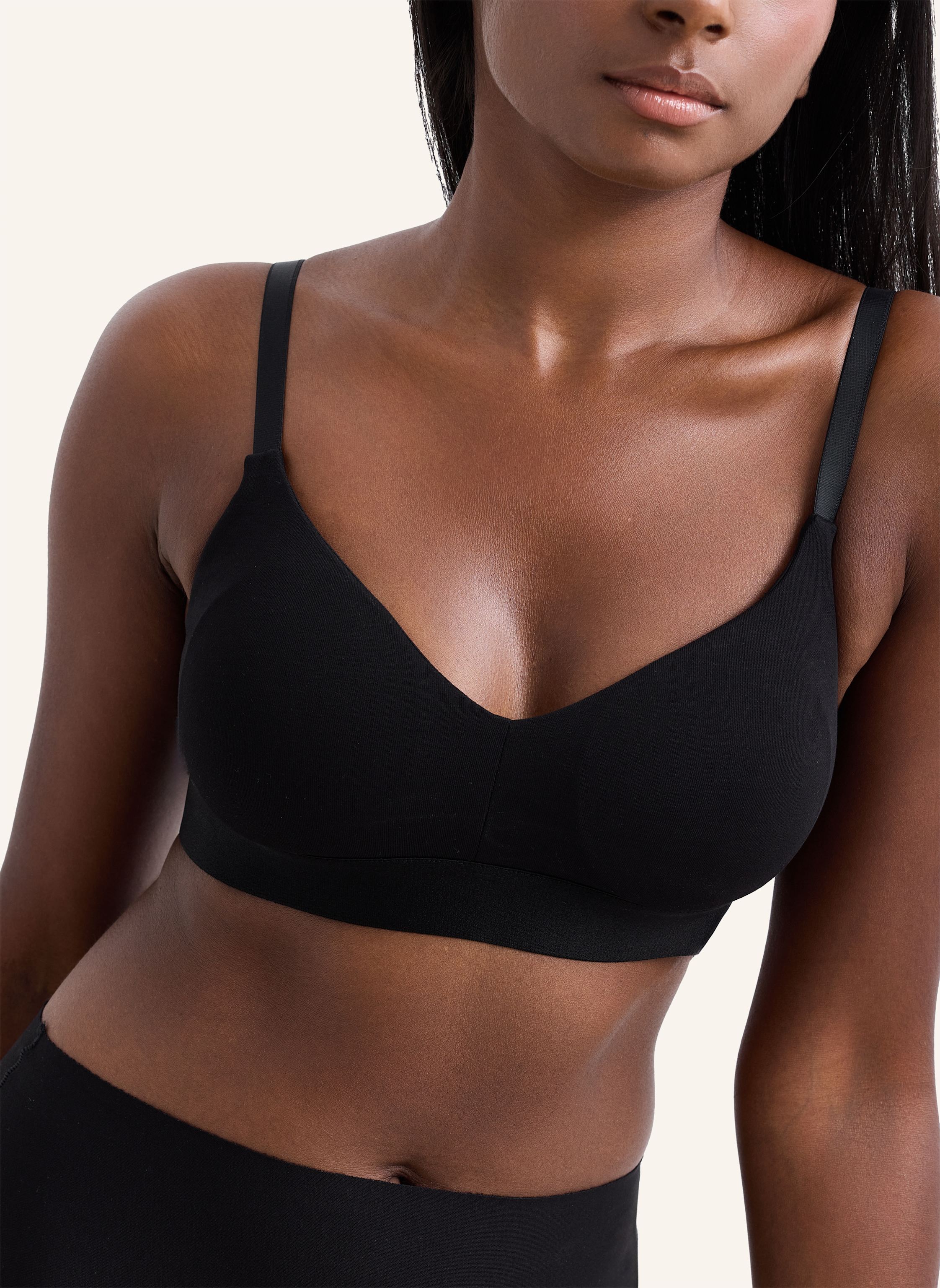 Thumbnail - Erlich Textil Bustier Casual Cotton Bralette schwarz