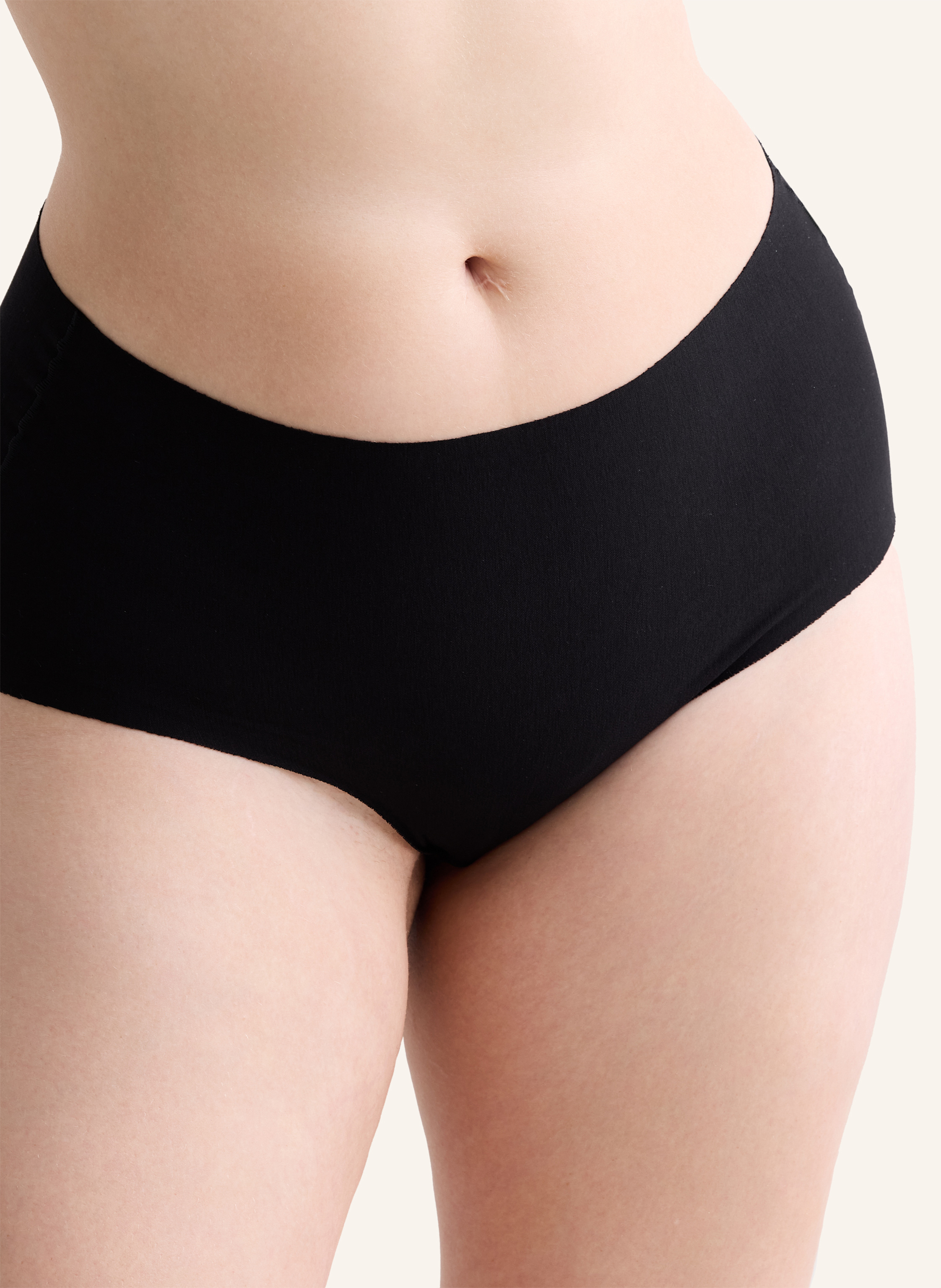 Thumbnail - Erlich Textil Erlich Textil Mit Offenen Kanten High Waist Slip Casual Cotton High Waist Slip schwarz