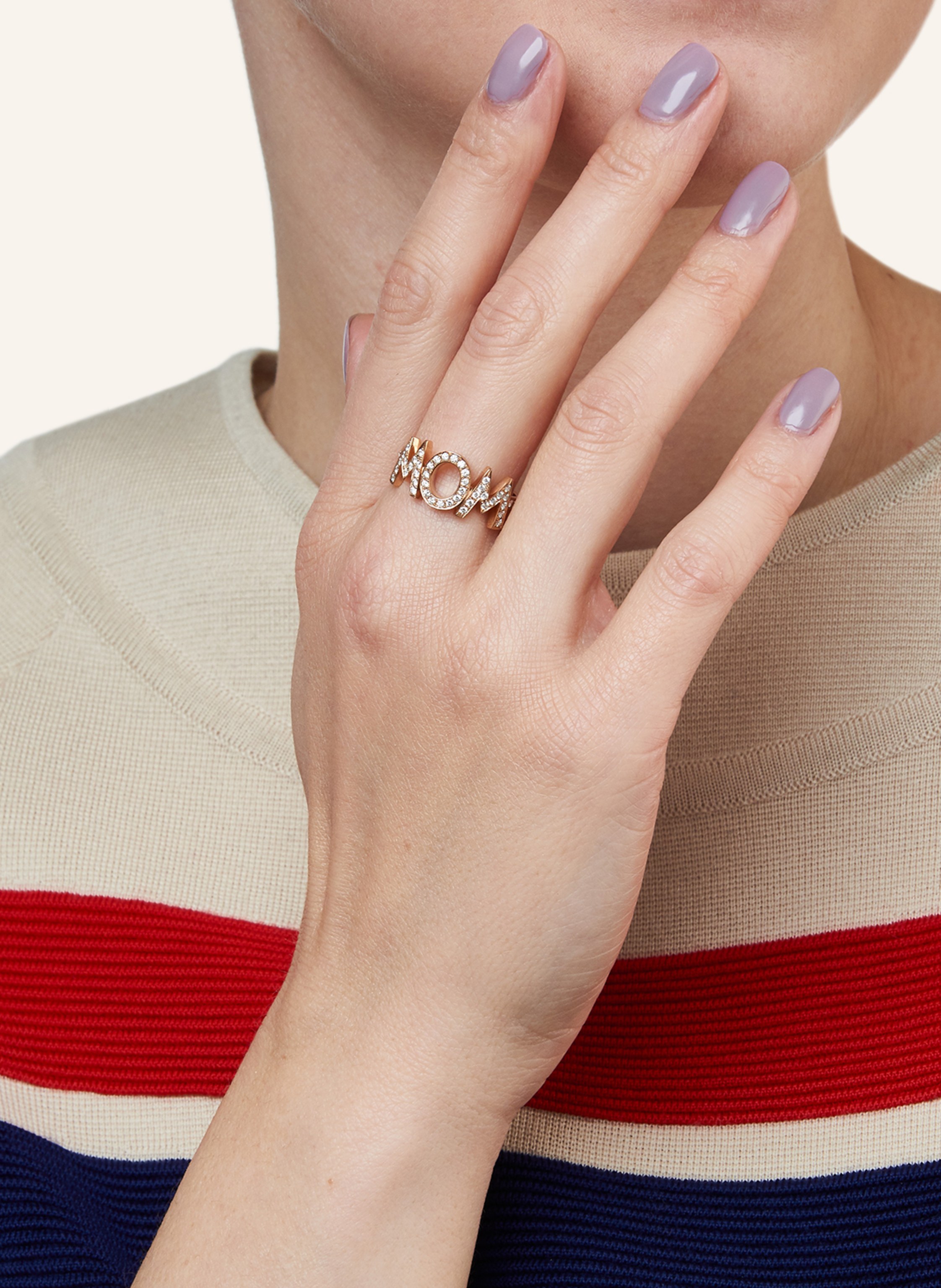 Thumbnail - Cada Ring Xl Wow rosegold