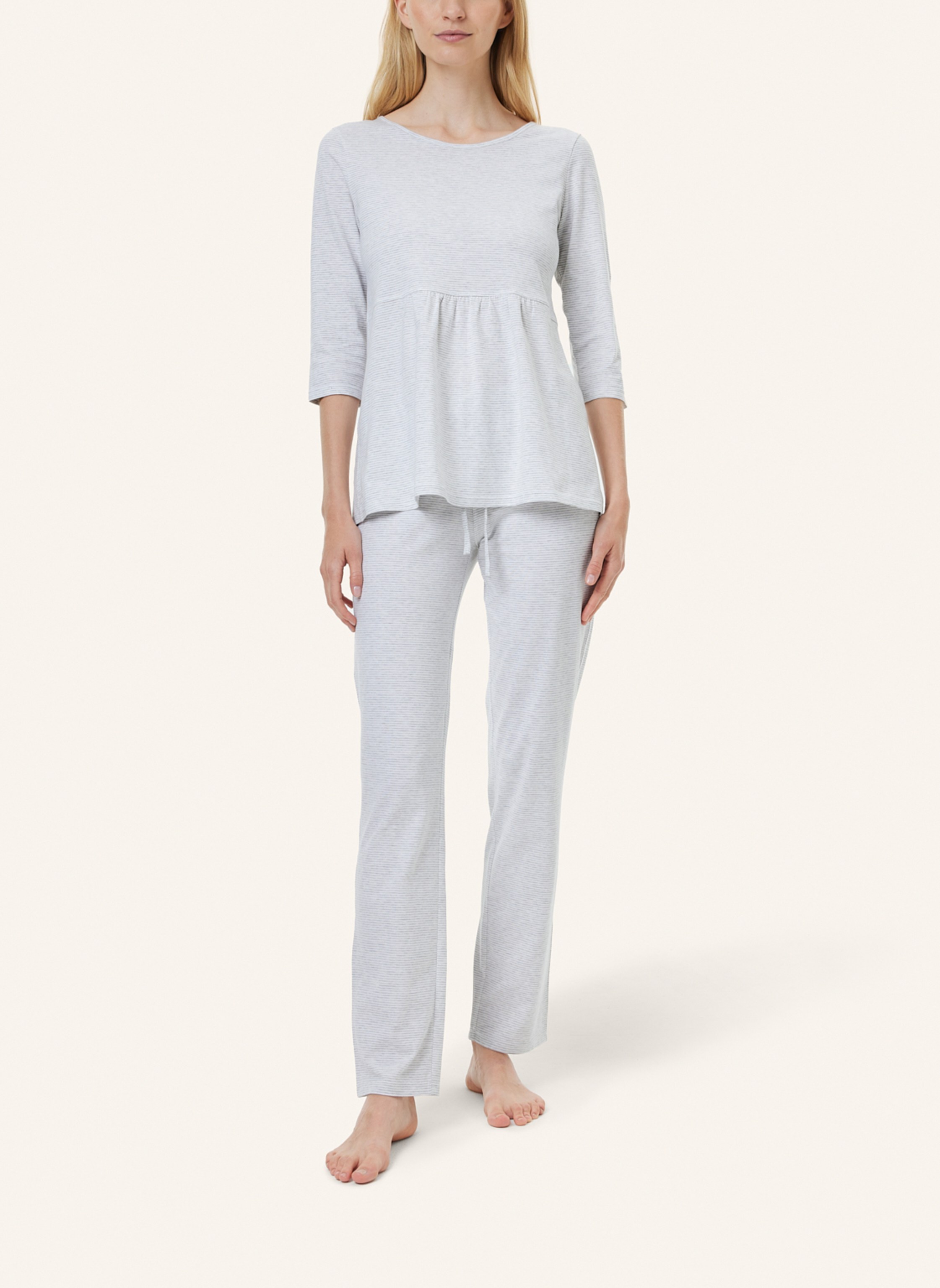 Thumbnail - Yellamaris Schlafanzug Mit 3/4 Arm grau