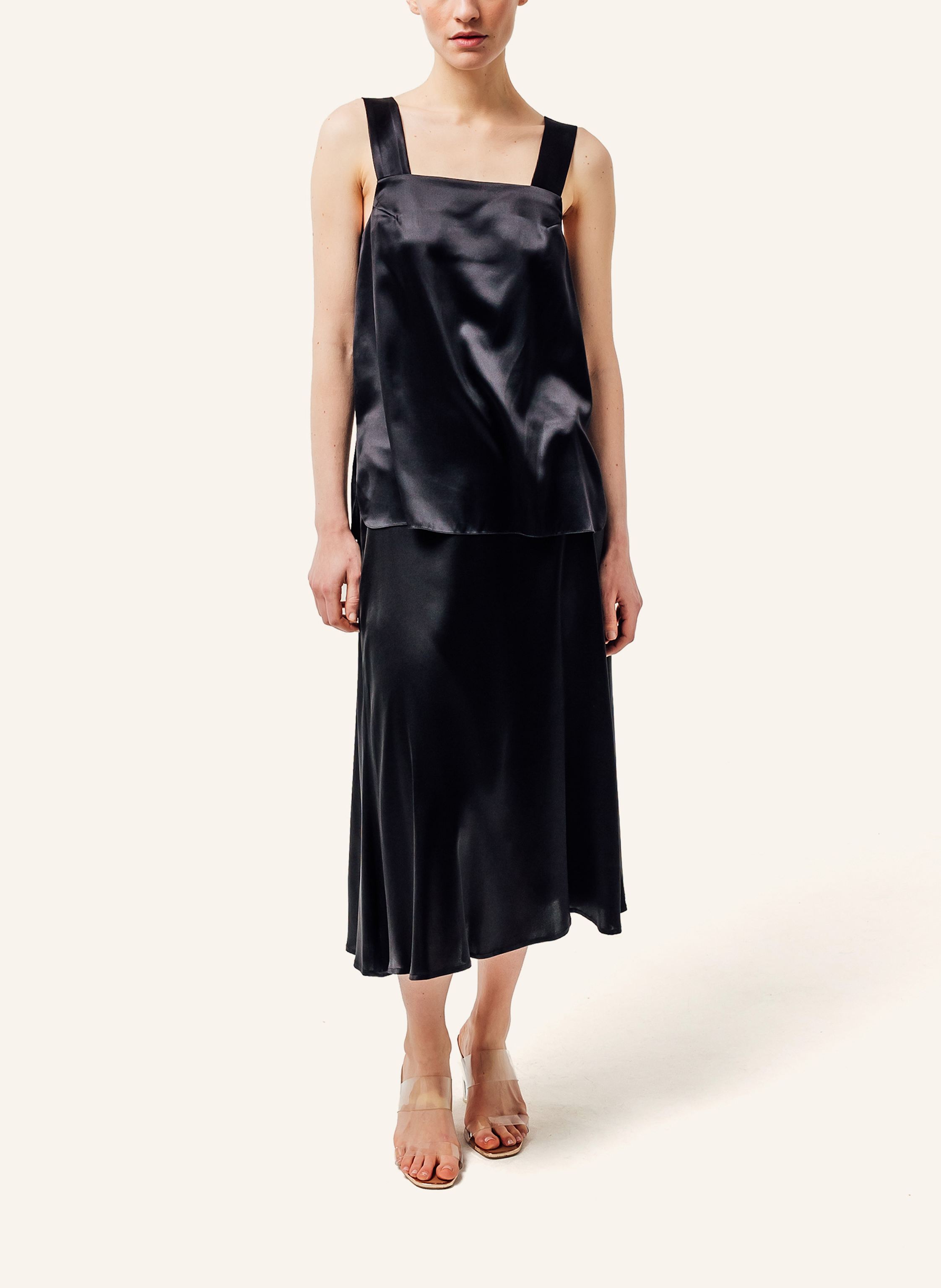 Thumbnail - Helene Galwas Tanktop Aus Seidensatin Albinare schwarz