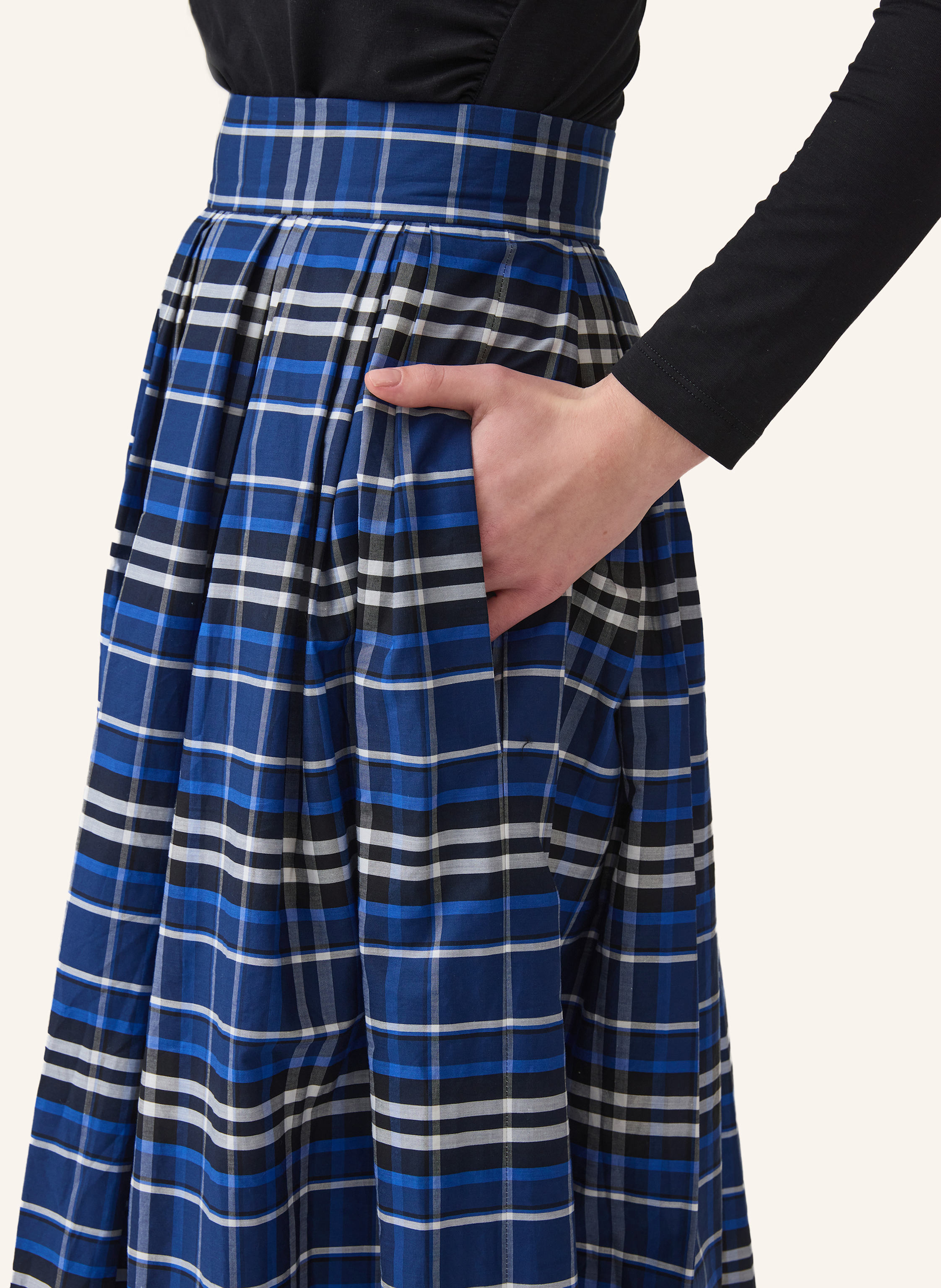 Thumbnail - Helene Galwas Ausgestellter Midirock Lil blau