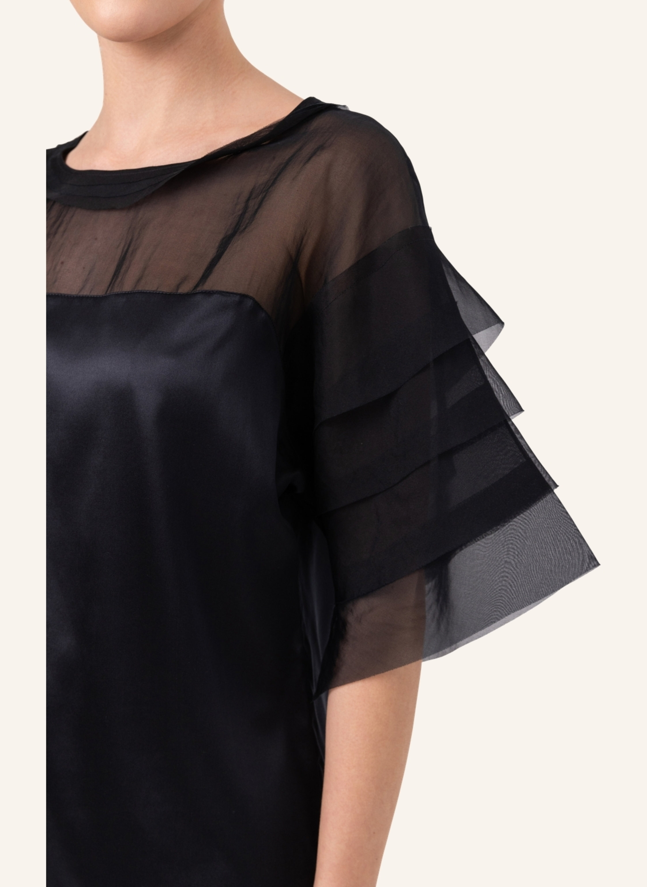 Thumbnail - Helene Galwas Bluse Aus Seide Donna schwarz