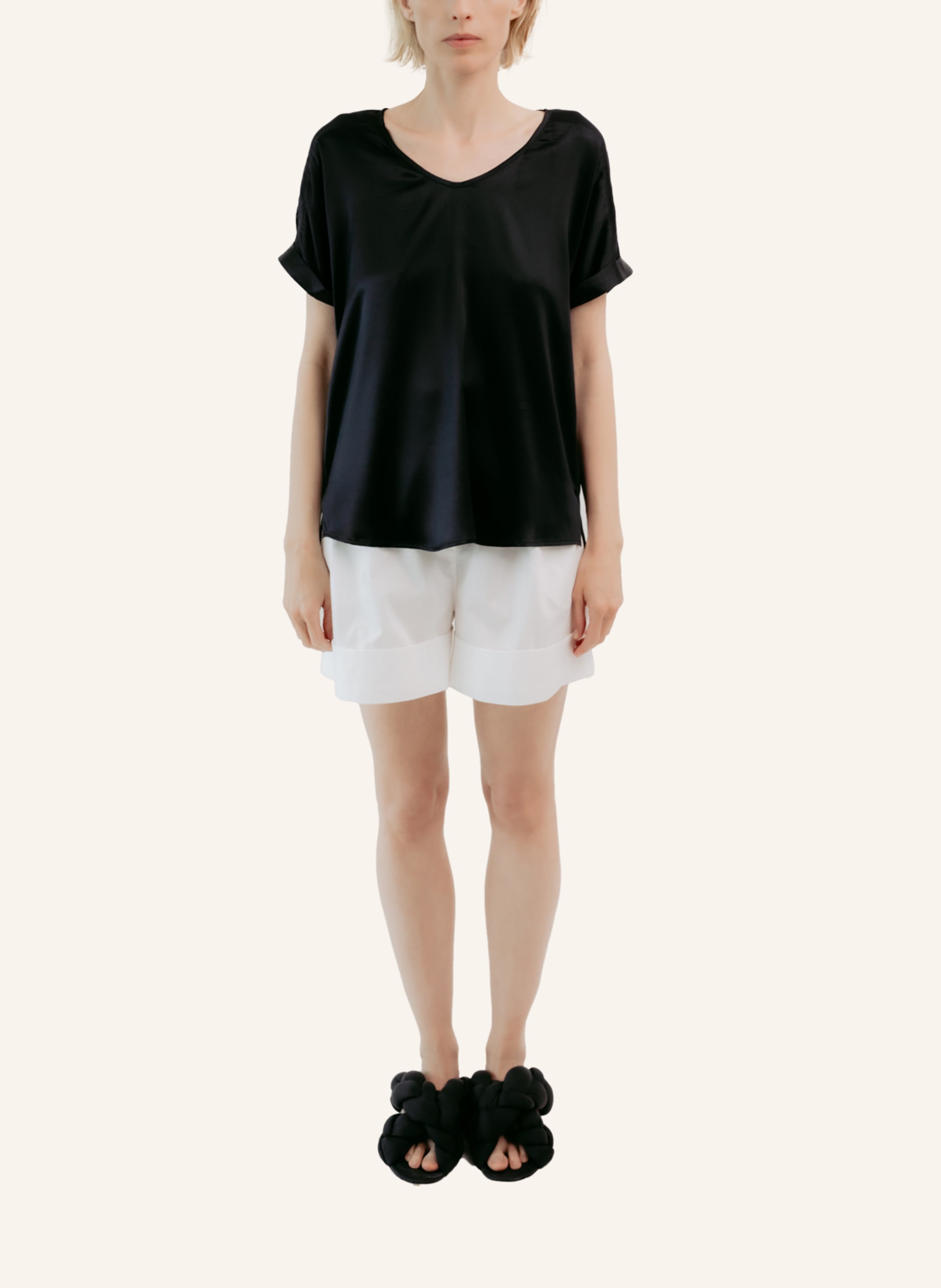 Thumbnail - Helene Galwas Oberteil Mit Abnehmbaren Federn Ava schwarz