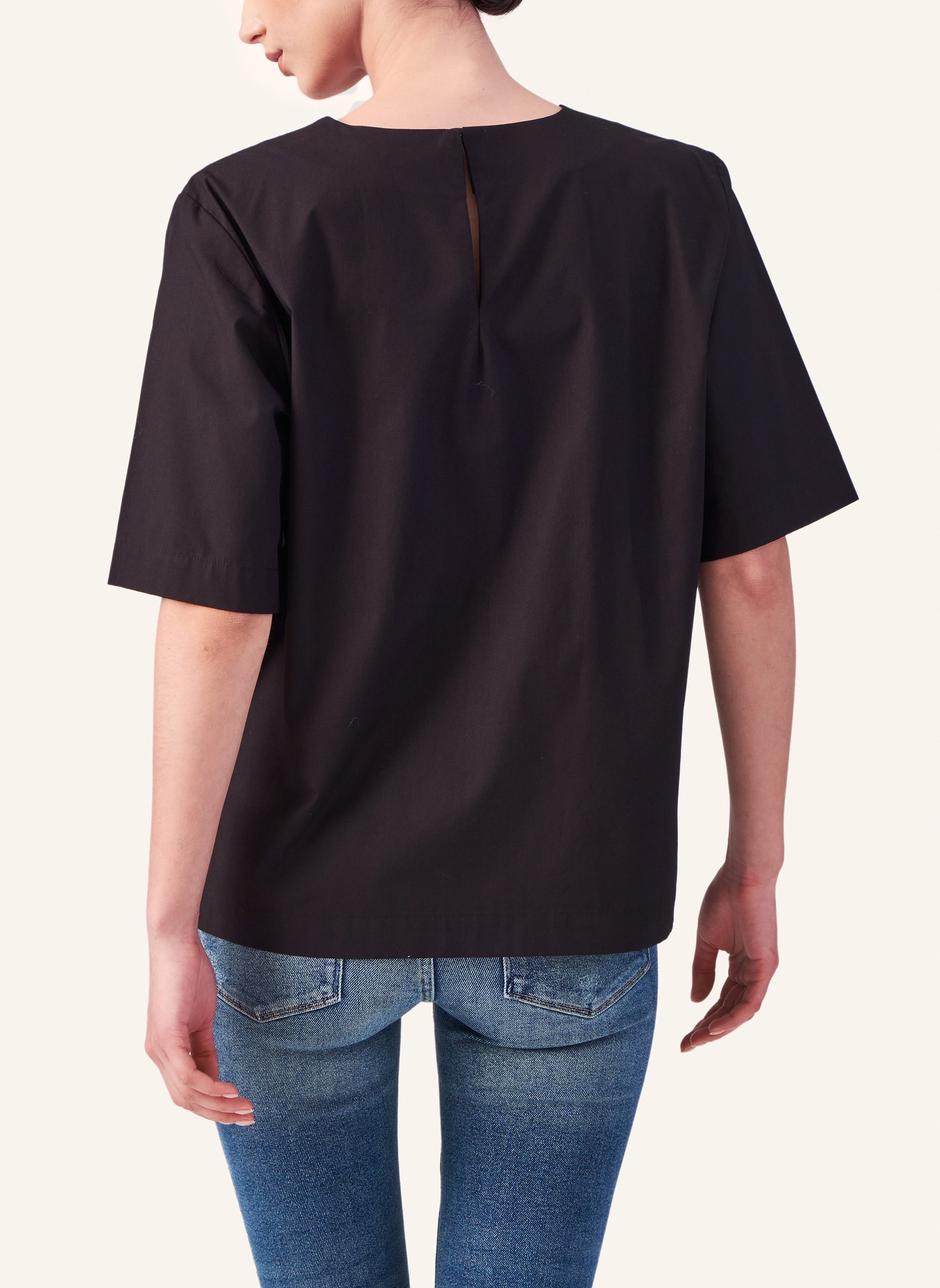 Thumbnail - Helene Galwas Bluse Aus Baumwolle Iduna schwarz