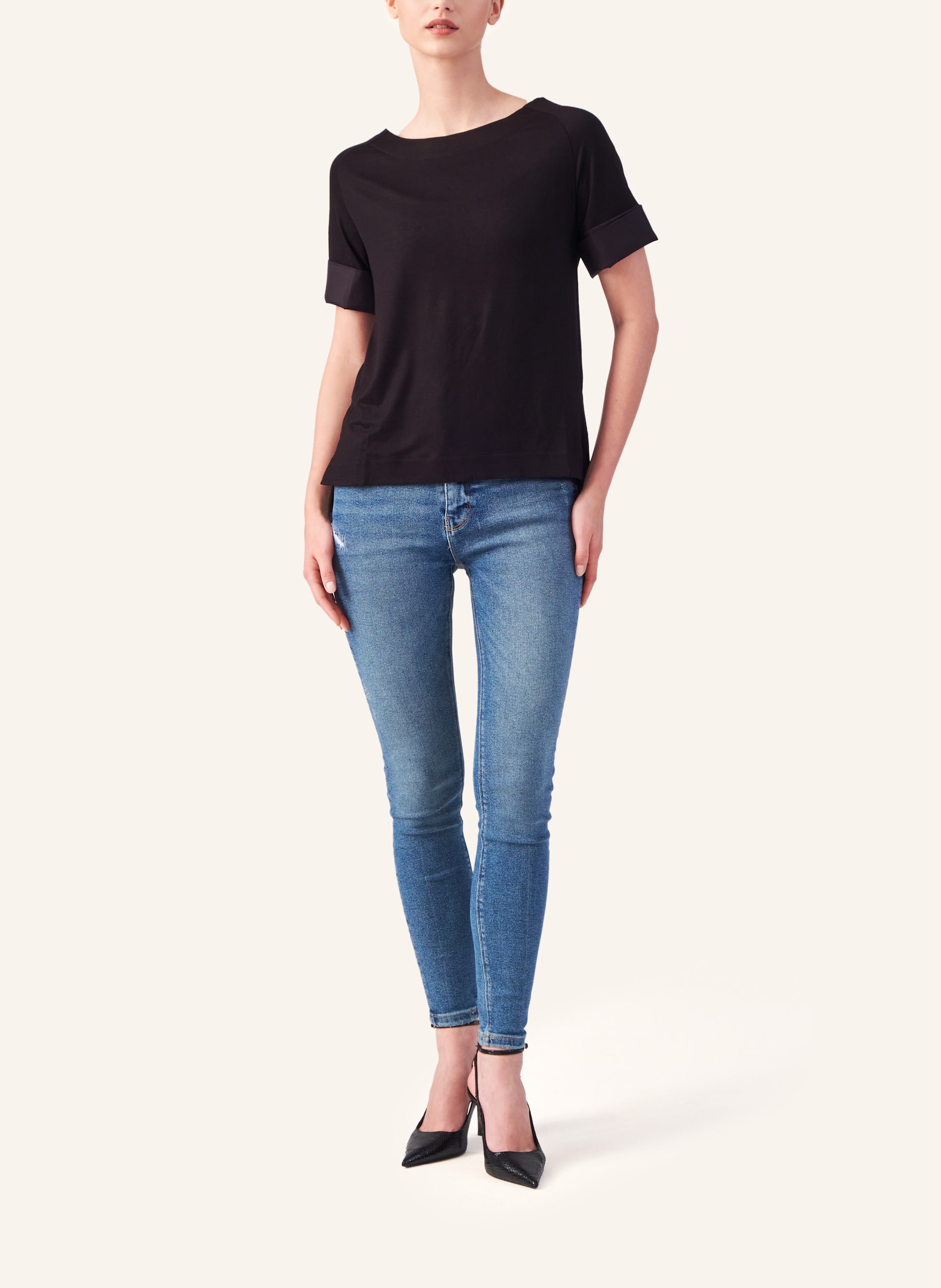 Thumbnail - Helene Galwas T-Shirt Aus Viskose Arielre schwarz