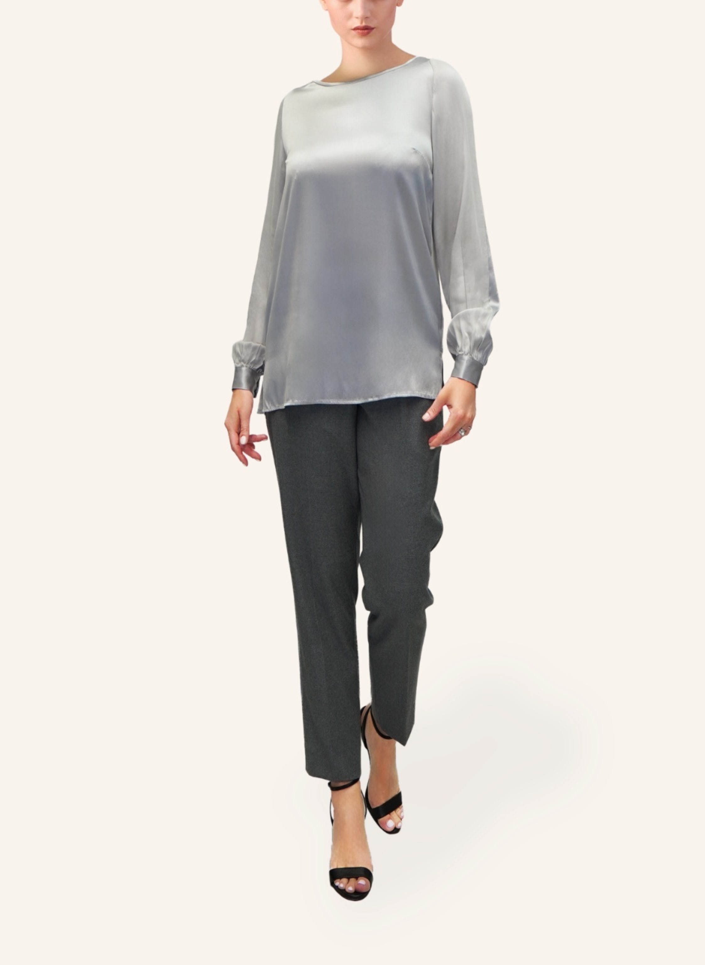 Thumbnail - Helene Galwas Langarmbluse Alina silber