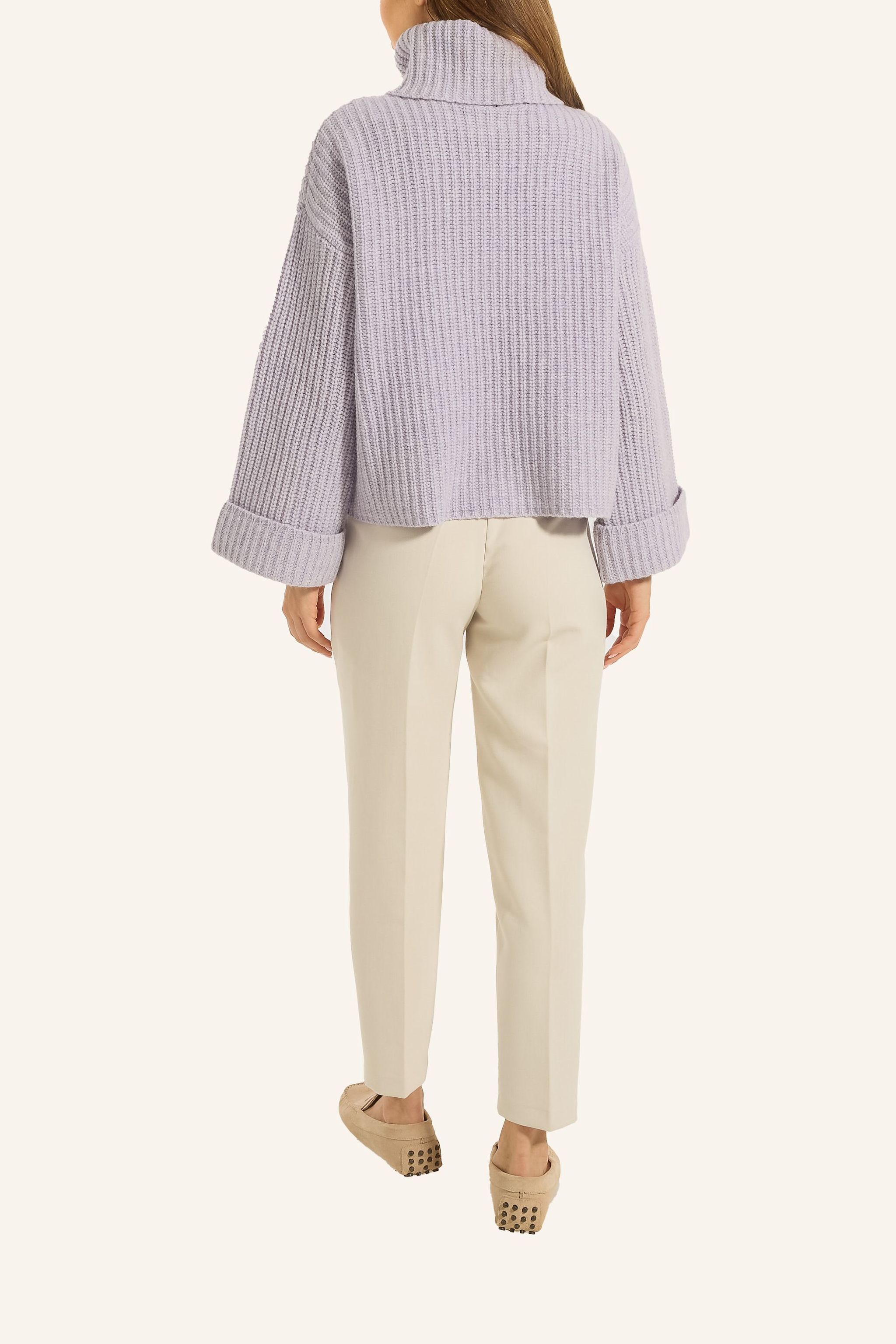 Thumbnail - Adlysh Pullover Wollpullover Mit Rollkragen lila