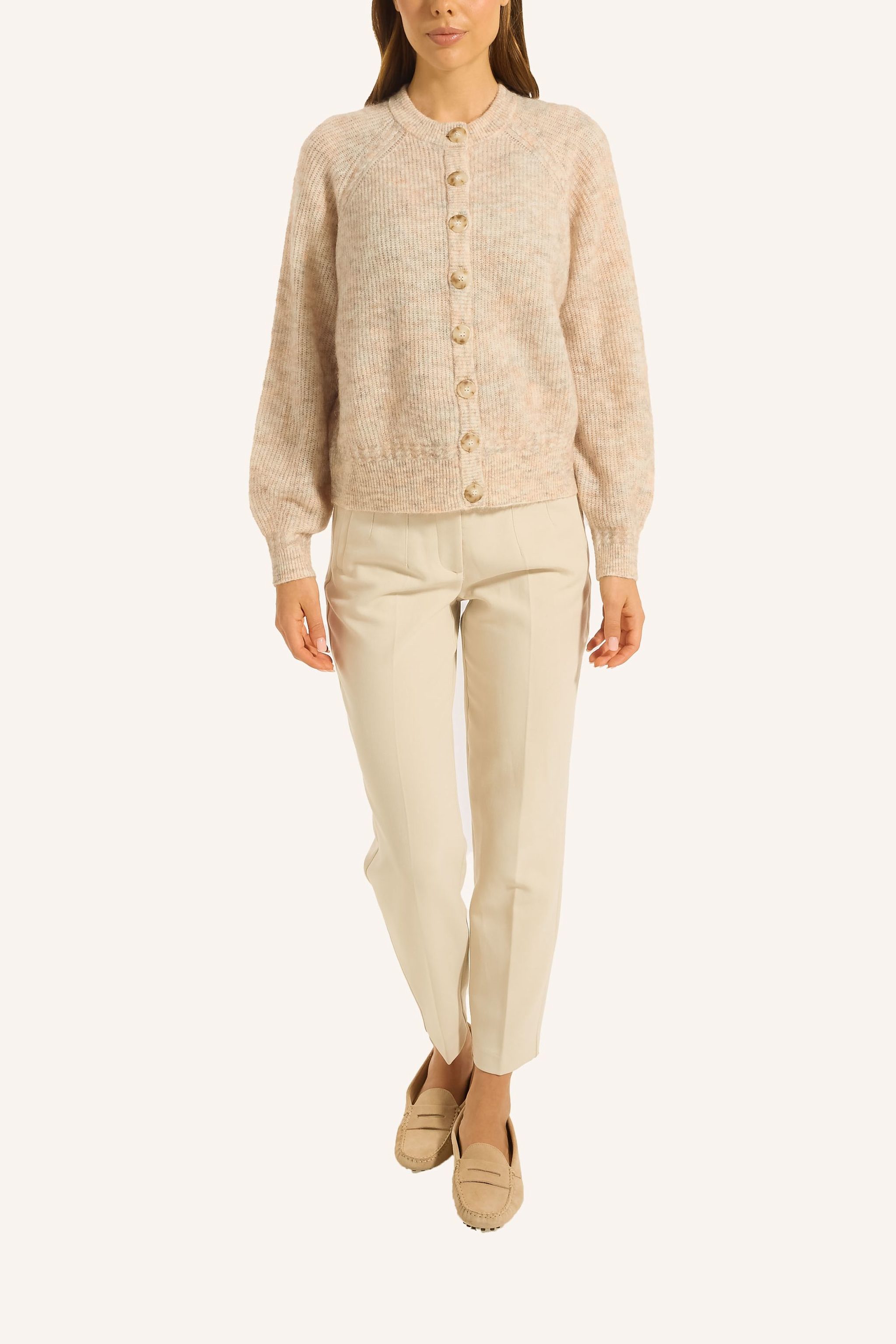 Thumbnail - Adlysh Feinstrick Cardigan Mit Mohair beige