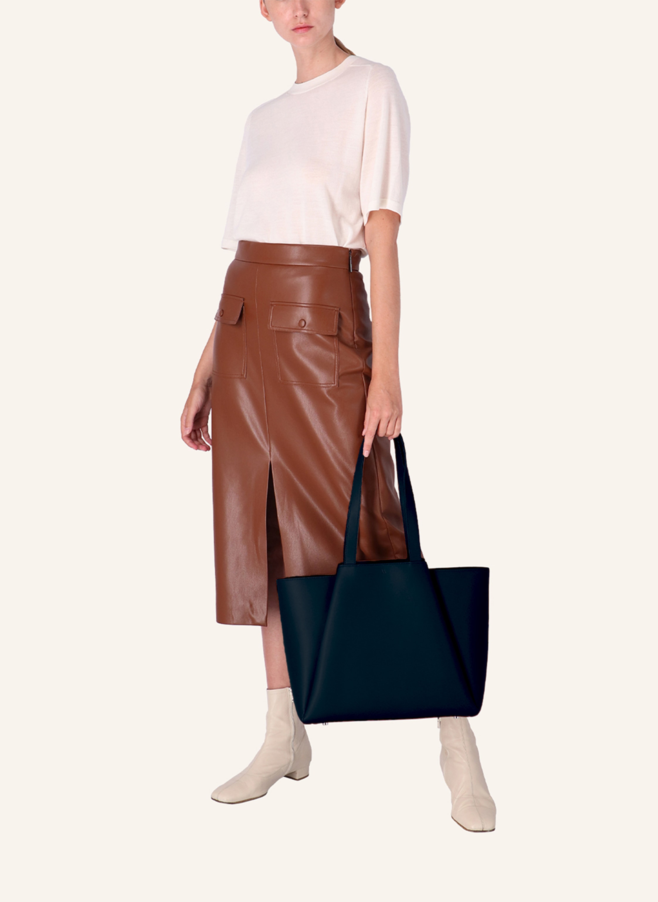 Thumbnail - Kaai Schultertasche Midi Pyramid blau