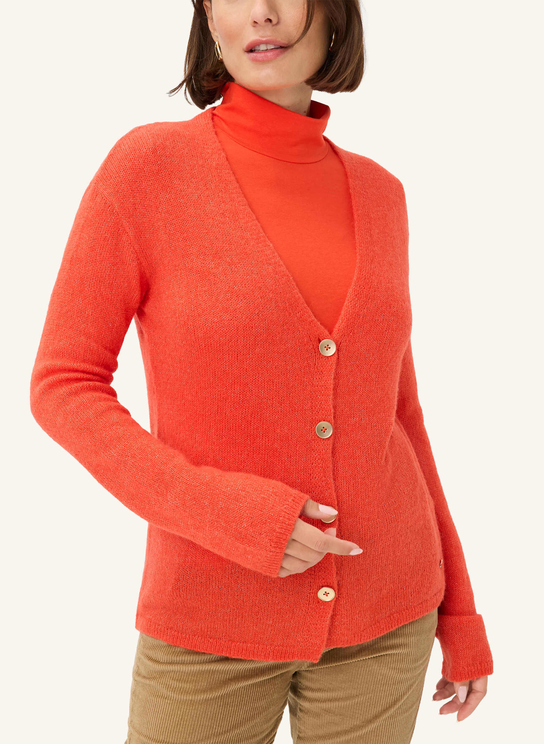 Thumbnail - Brax Strickjacke Style Alicia orange
